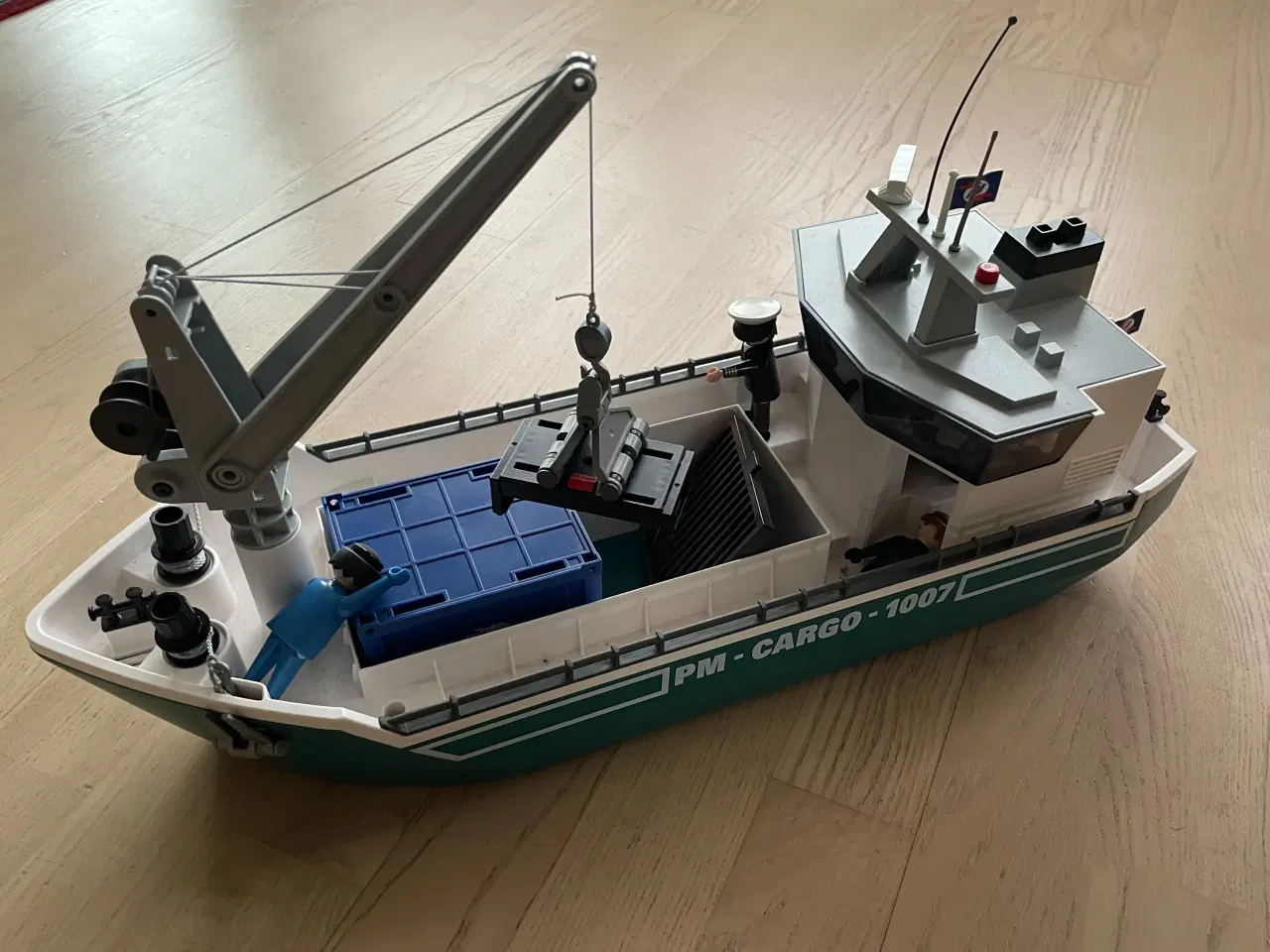 Billede 2 - Playmobil fragtskib med kranudstyr
