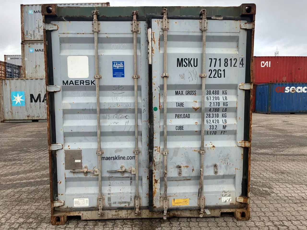 Billede 1 - 20 fods Container- ID: MSKU 771812-4