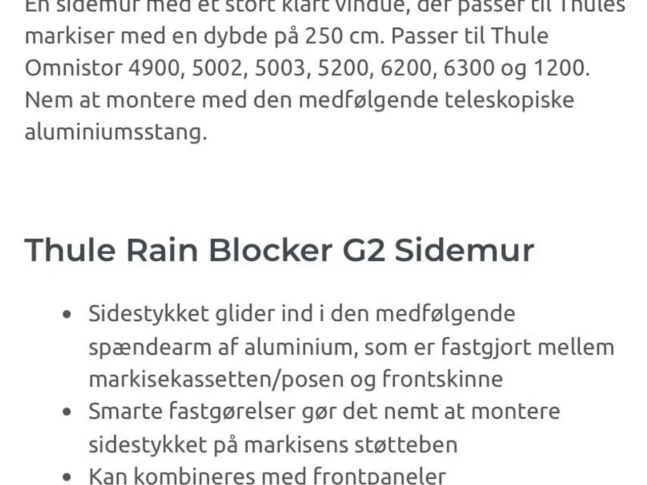 Billede 6 - Side til Thule markise G2. 