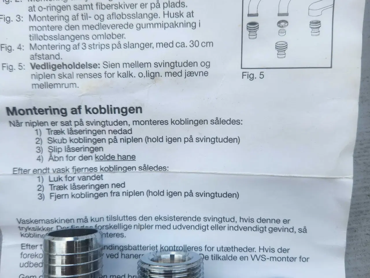 Billede 1 - Dobbelt vandtilslutning vaskemaskine opvasker
