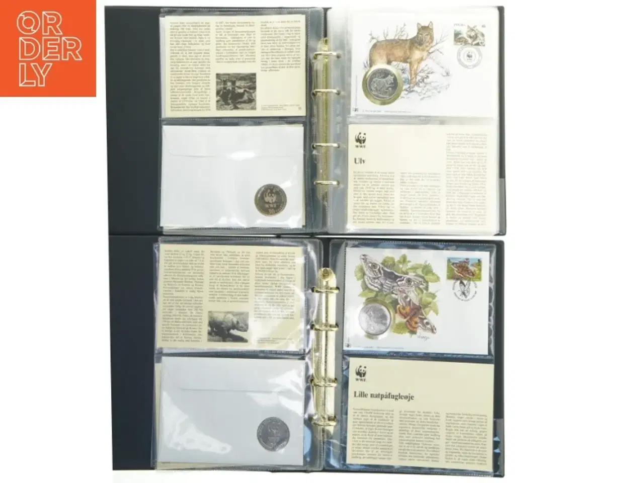 Billede 3 - Samlemøntmappe med 21 mønter fra WWF (str. 29x24,5 cm)