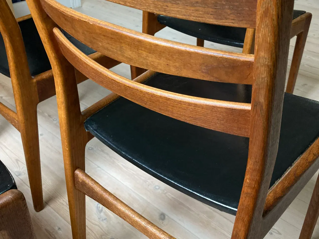 Billede 5 - 6 (7) teak / eg stole 60’erne Slagelse Møbelværk m