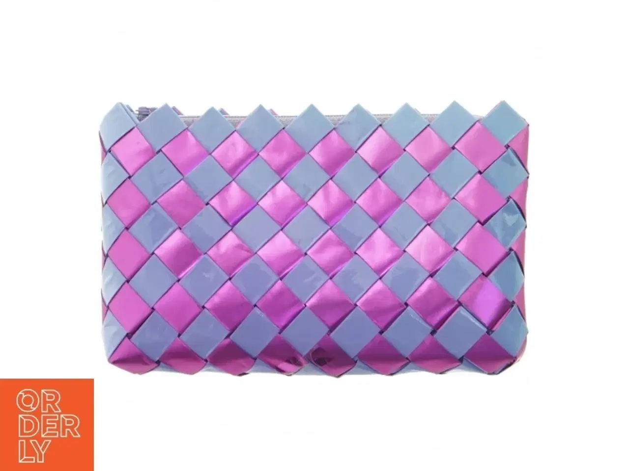 Billede 1 - Flettet clutch i pastelfarver (str. 12 x 19 cm)