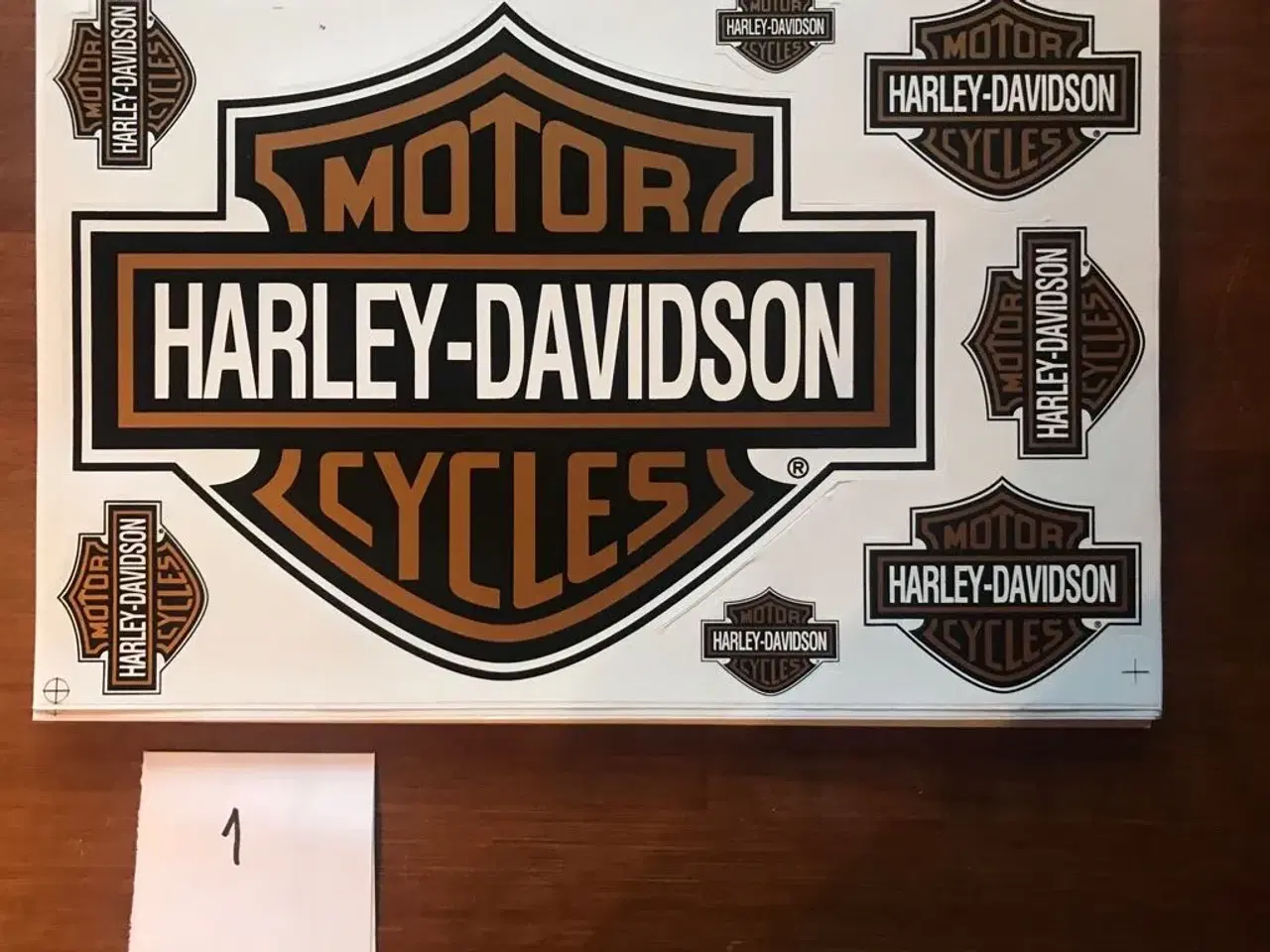 Billede 1 - Stickers, Harley - sæt á 4 stk. A4 ark