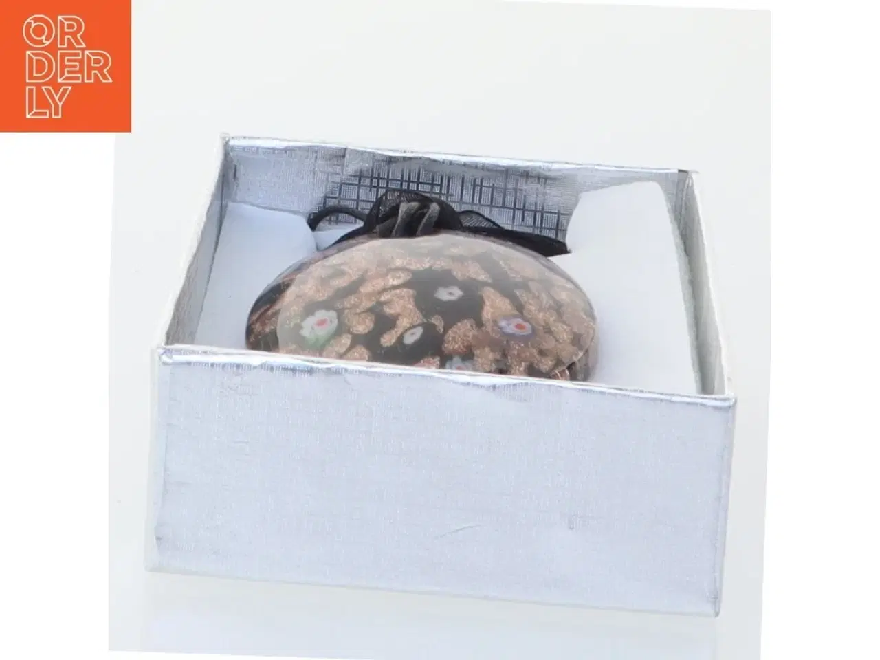 Billede 2 - Halskæde med håndlavet italiensk glassmykke (str. Kasse 9 x 6 cm)