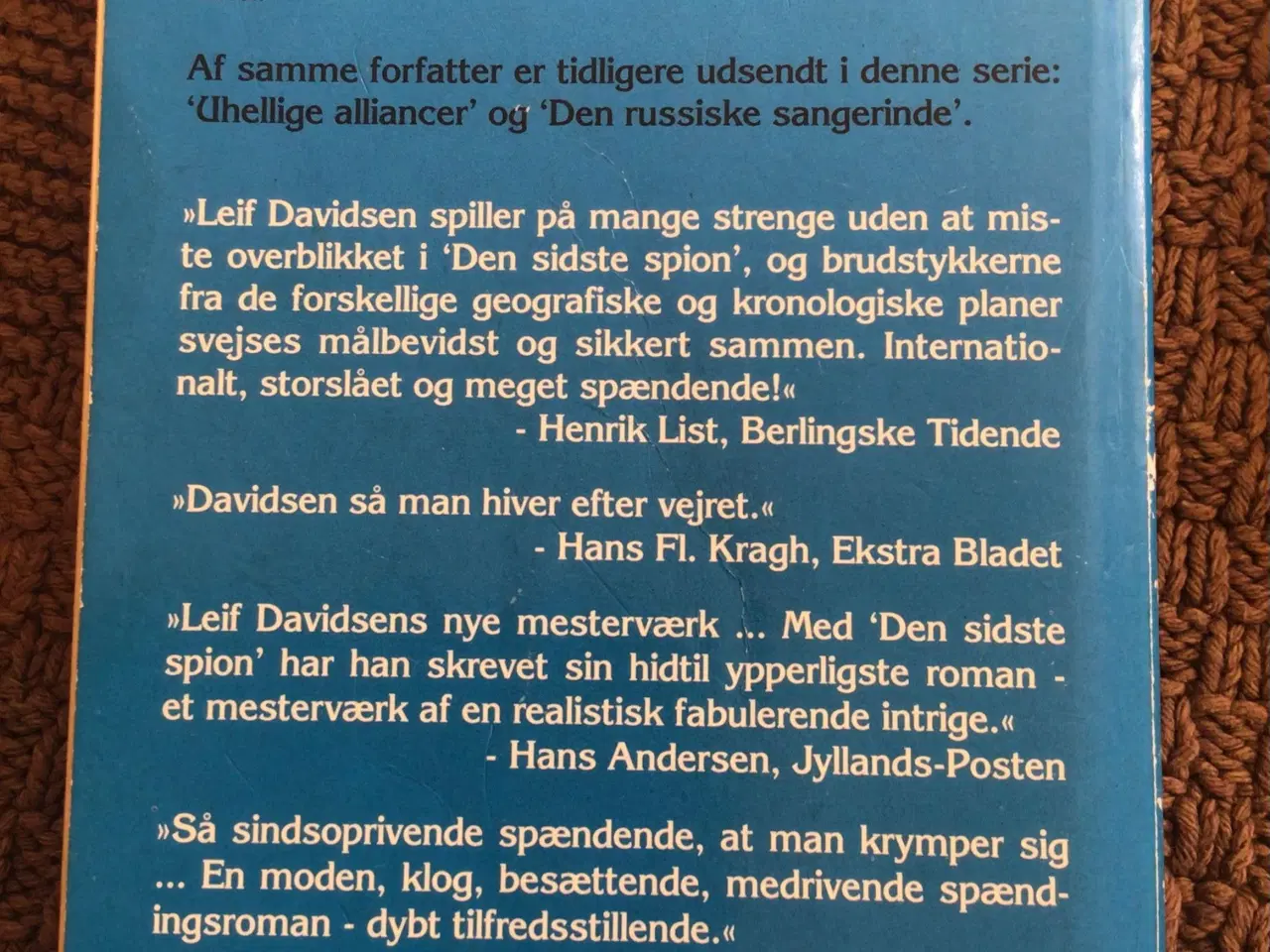 Billede 2 - Leif Davidsen: Den sidste spion