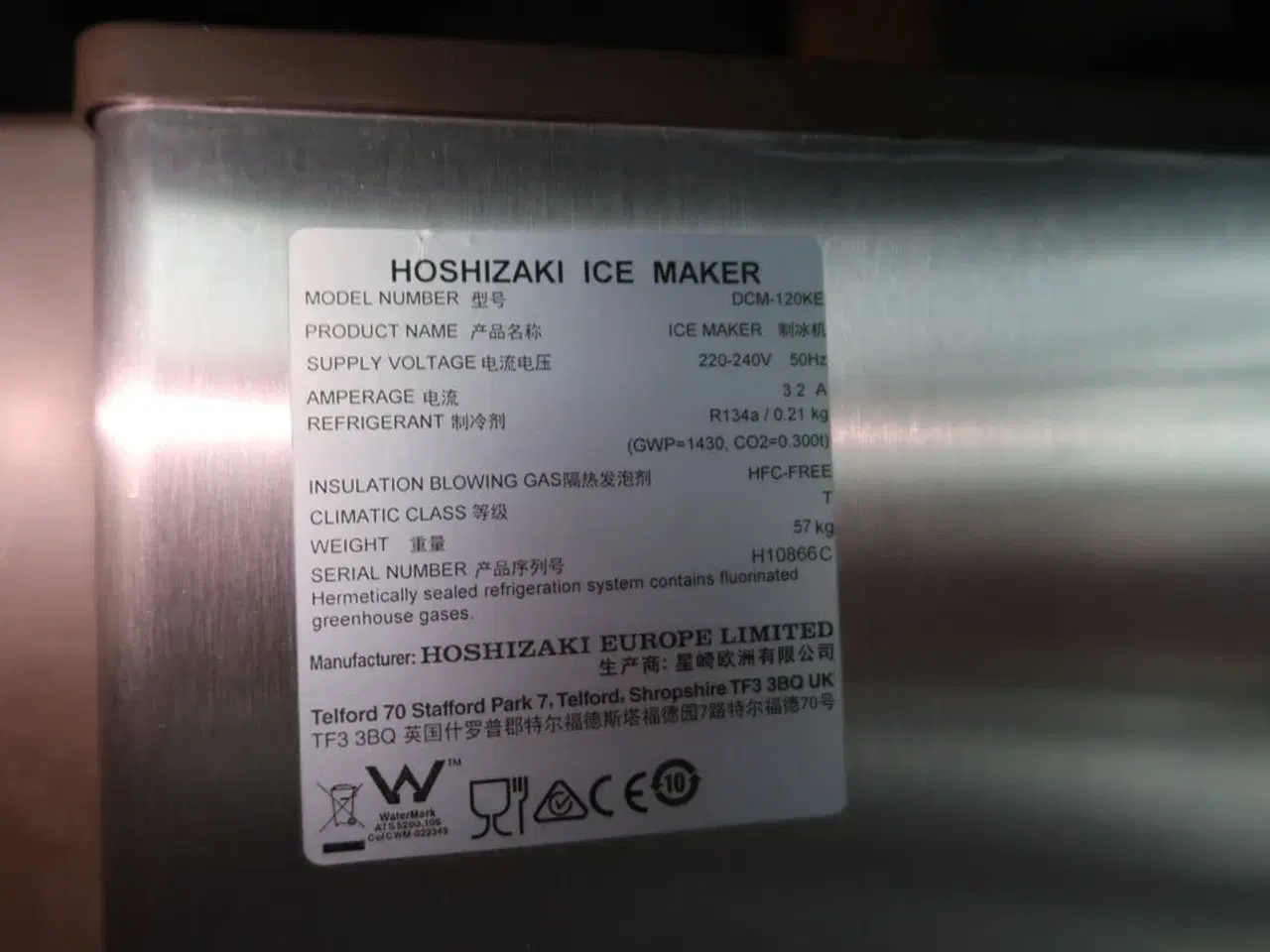 Billede 5 - Isterningemaskine HOSHIZAKI ICE MAKER DCM-120KE