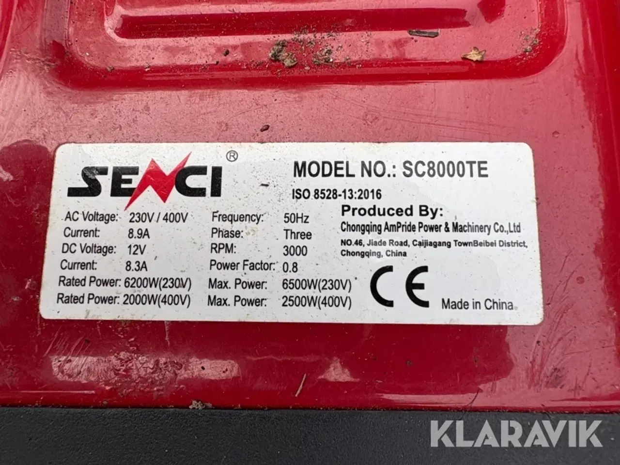 Billede 5 - Generator Senci SC8000TE