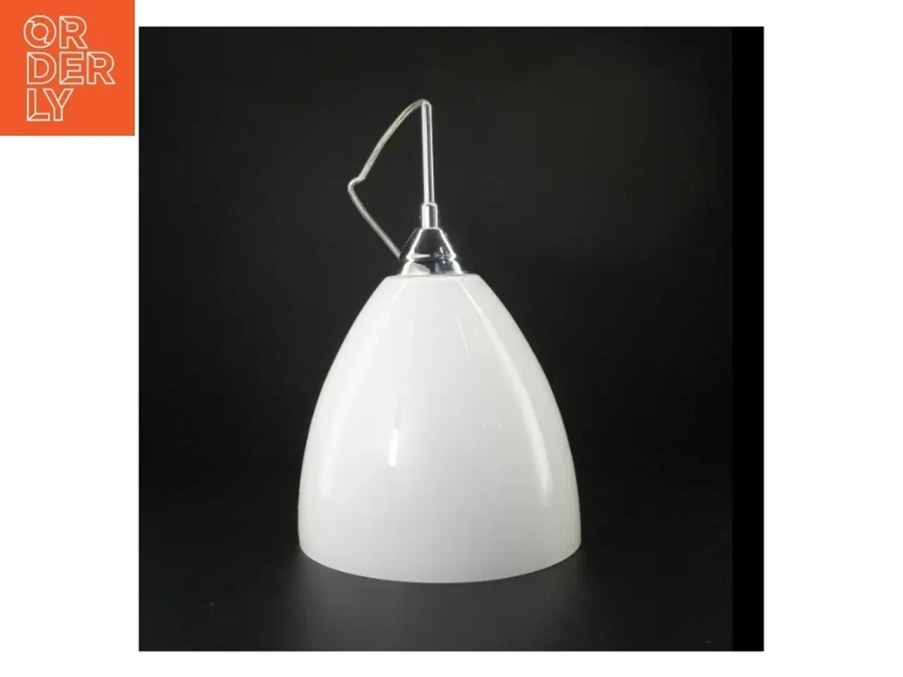 Billede 1 - Hvid pendellampe (str. H. 38 cm ø. 21,5 cm)