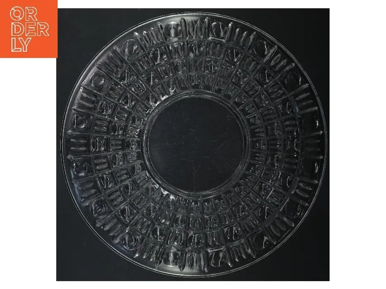 Billede 2 - Glasfad med mønster (str. Ø 29 cm)