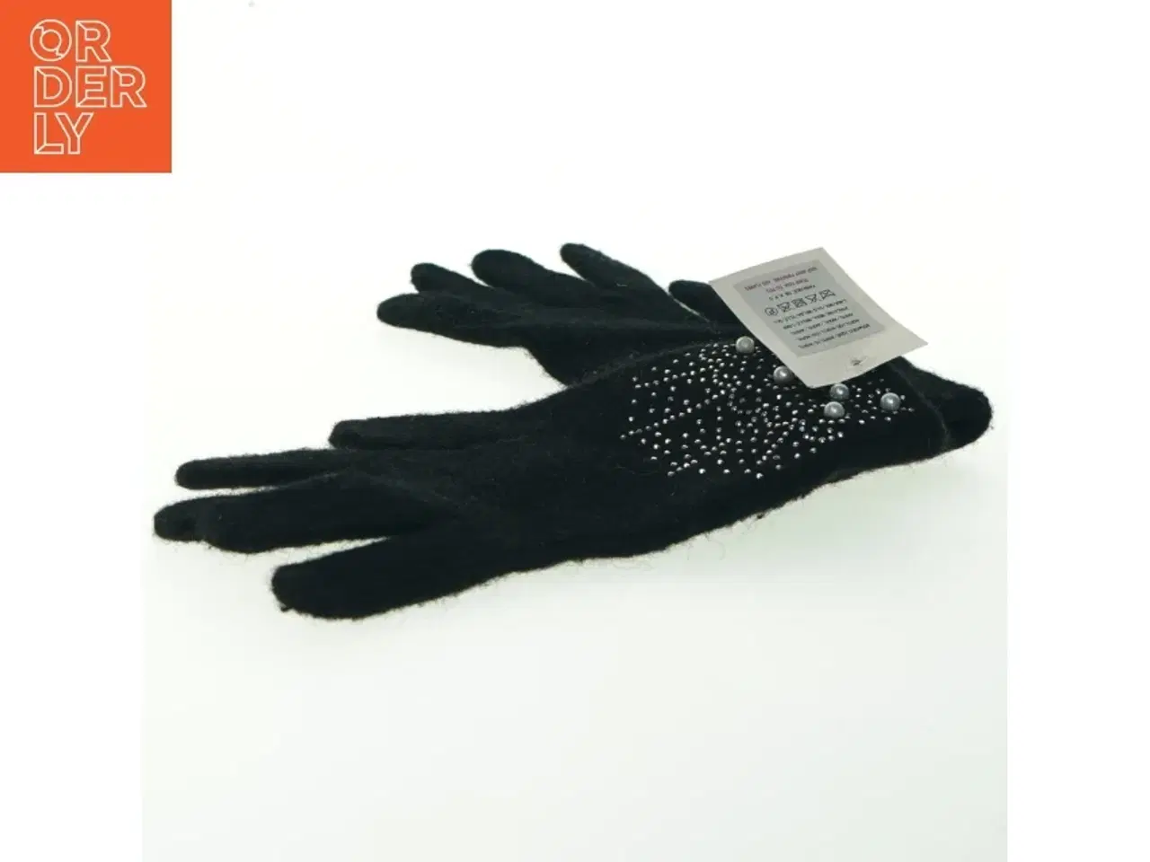 Billede 4 - Sorte handsker med perledekoration fra Creme Fraiche (str. onesize )