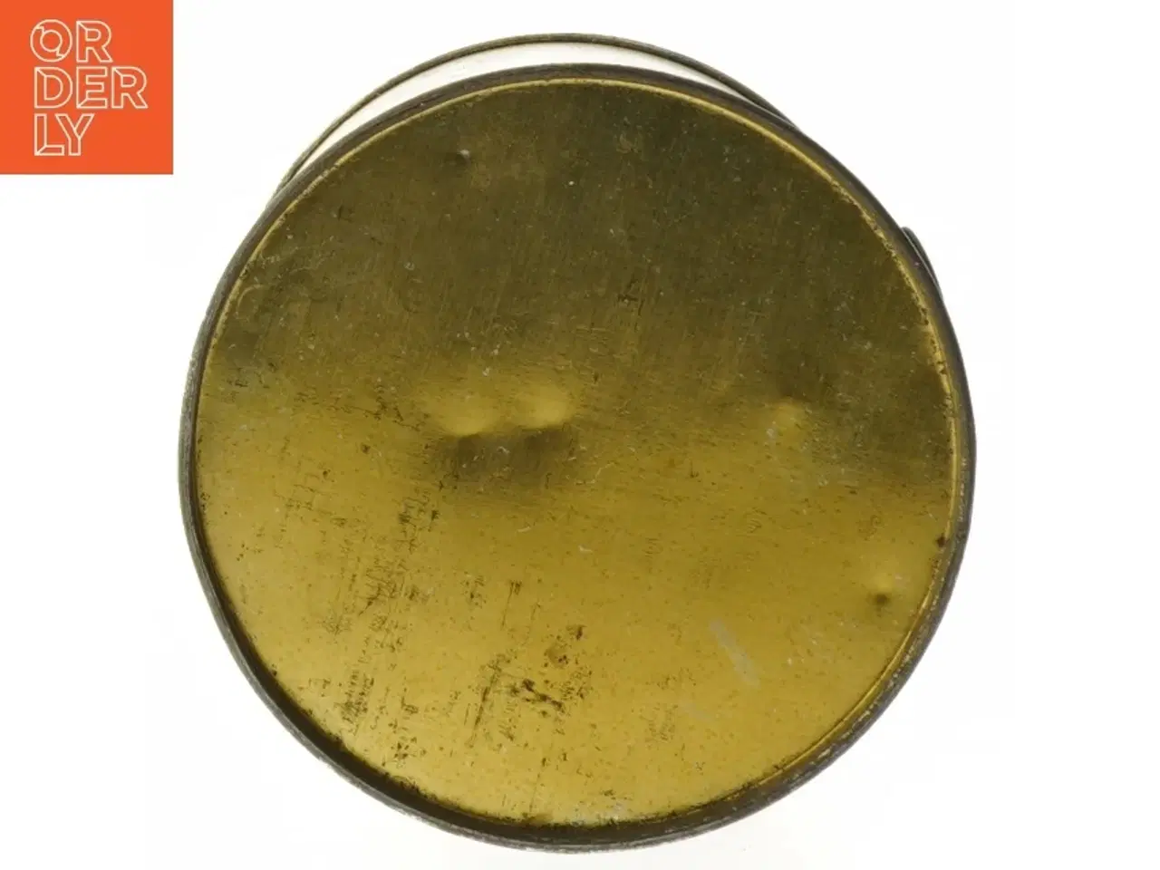 Billede 4 - Vintage metal opbevaringsdåse (str. Ø 13 cm længde 16 cm)