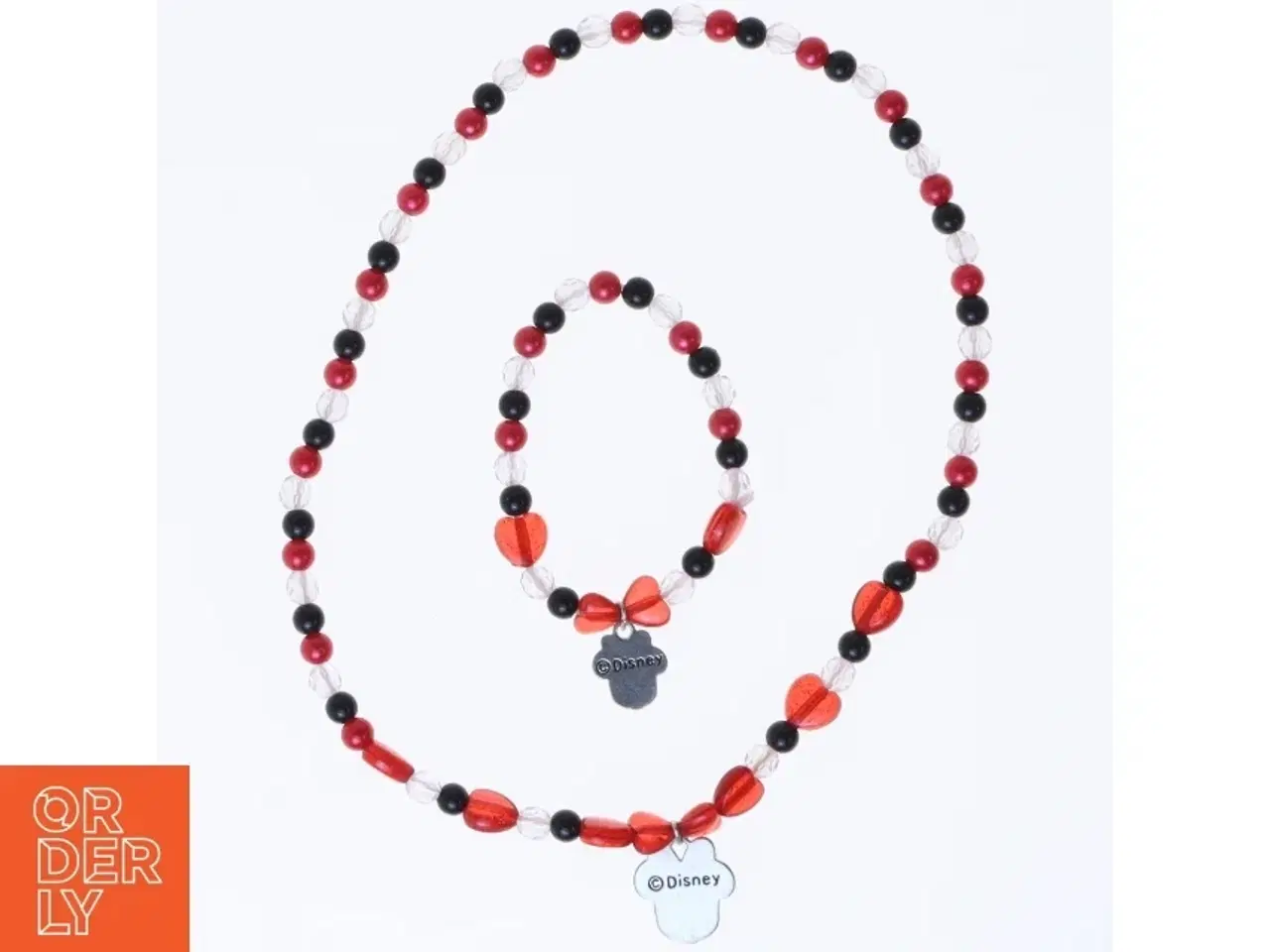 Billede 2 - Disney Minnie Mouse halskæde og armbånd sæt fra Disney (str. 20 cm og 14 cm)