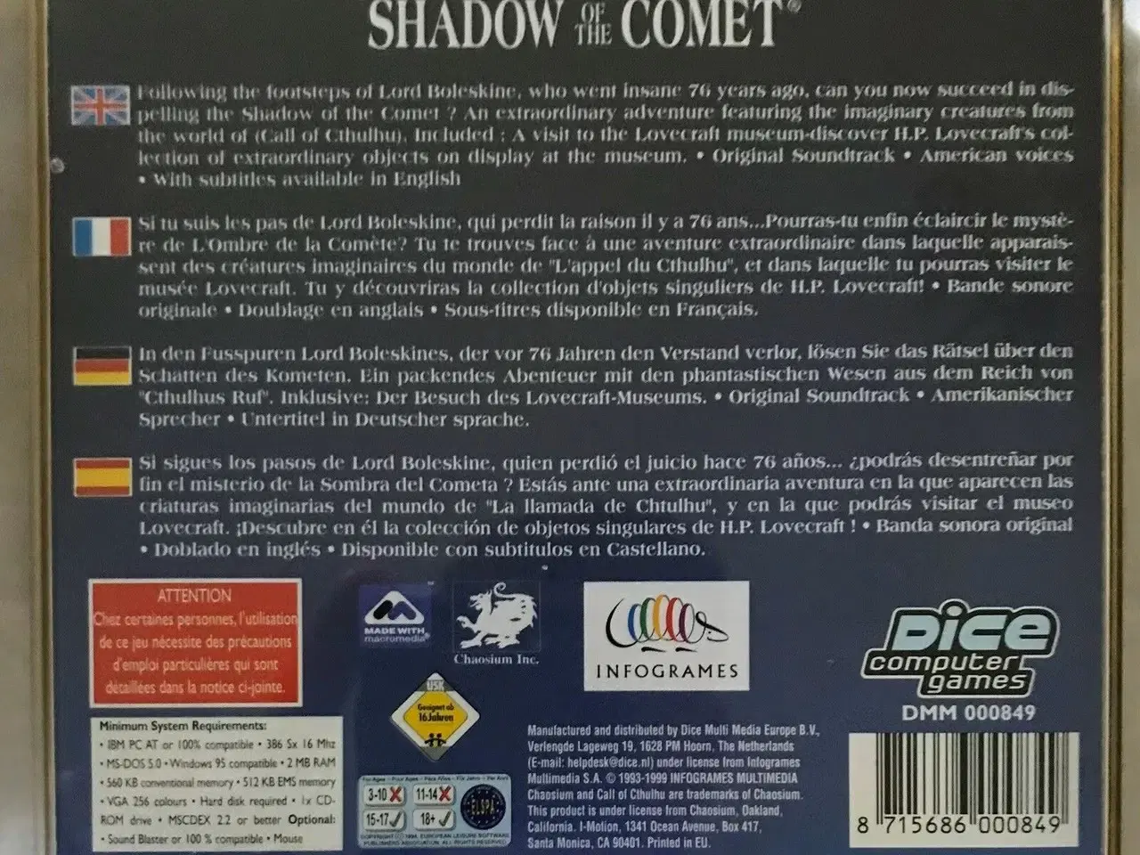 Billede 2 - DOS Spil: Shadow of the Comet