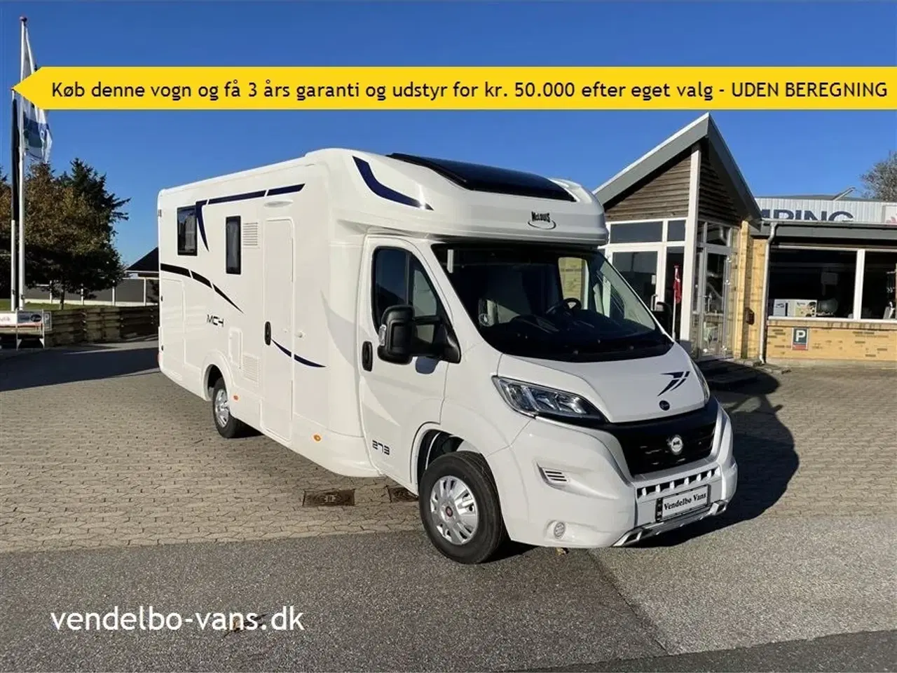 Billede 1 - 2022 - McLouis Mc4 273   Enkeltsenge og stor garage - 10 års tæthedsgaranti - Glasfiber sider-tag-bund