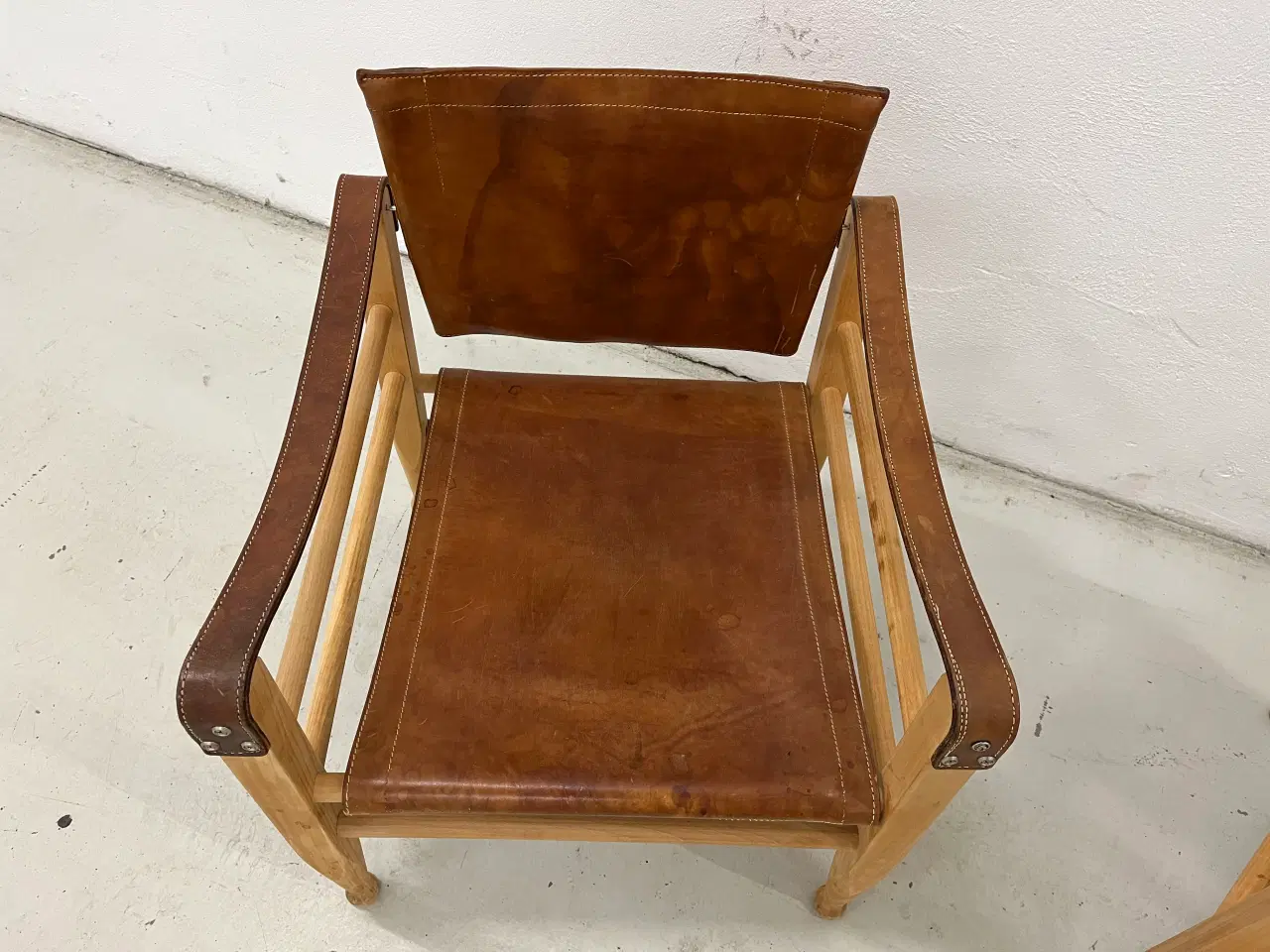 Billede 6 - Aage Bruun & Søn Safaristole med cognac kernelæder