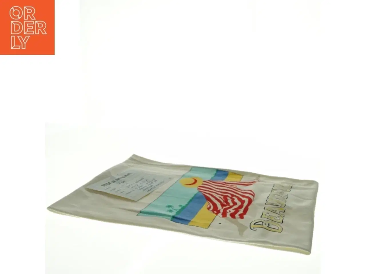 Billede 2 - Stof, hvid bomuldsjersey med trykt motiv (160 cm x 110 cm) (str. 160 x 110 cm)