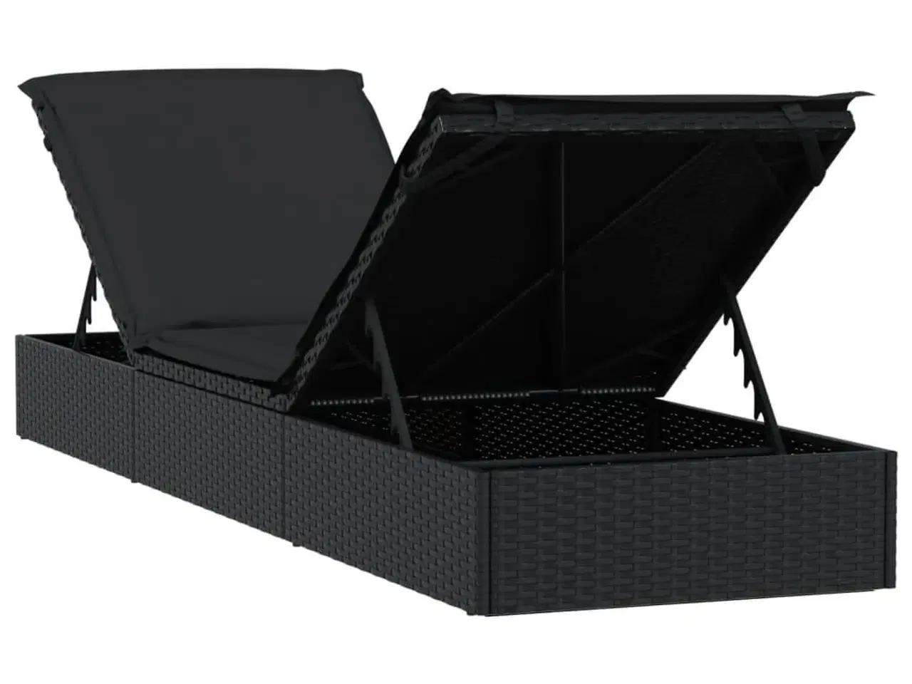 Billede 8 - Liggestol 1 stk. med bord polyrattan sort