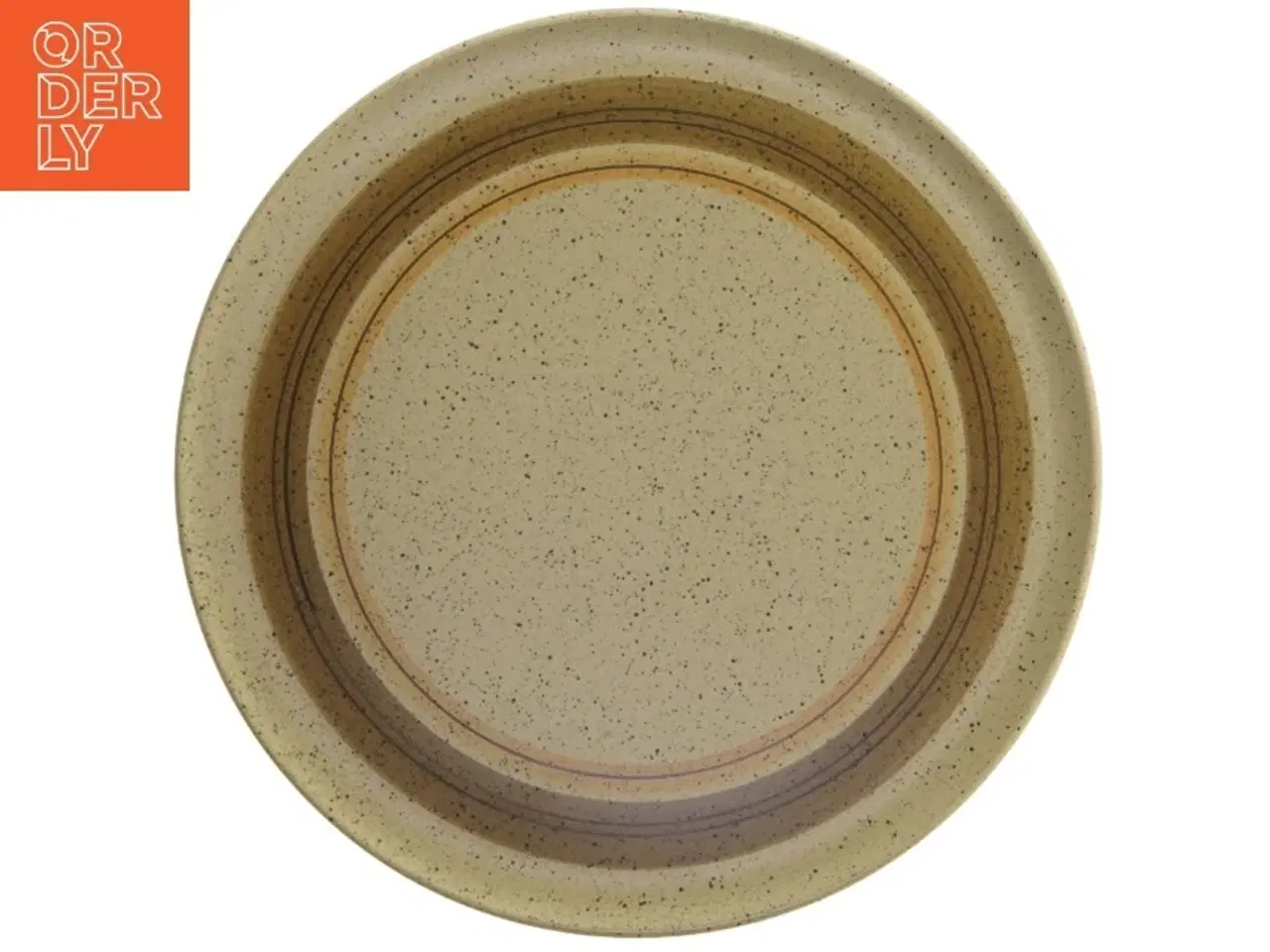 Billede 1 - Rund beige tallerken (str. Ø 26 cm)