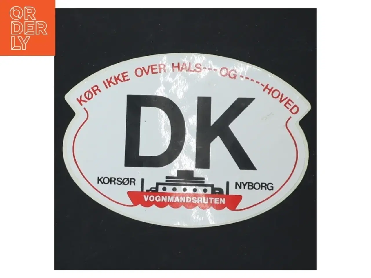 Billede 1 - DK Dekal Korsør Nyborg (str. 15x10,5 cm)