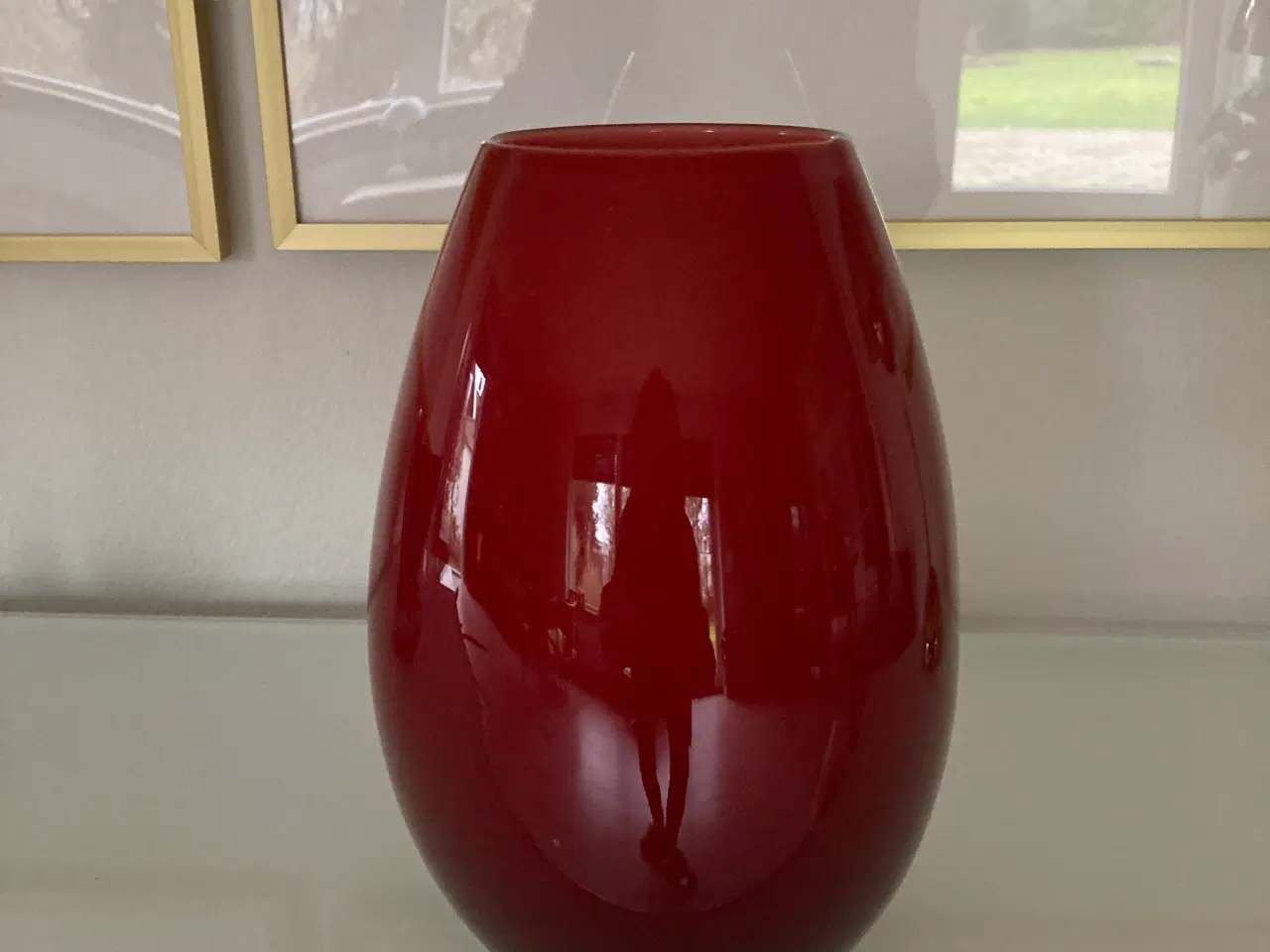 Billede 1 - Holmegaard rød Cocoon vase