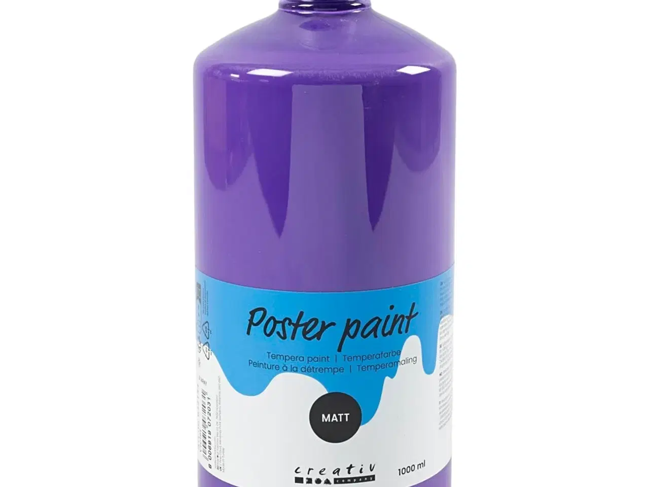 Billede 1 - Violet Temperamaling Mat, 1000ml - Vandbaseret Kvalitet