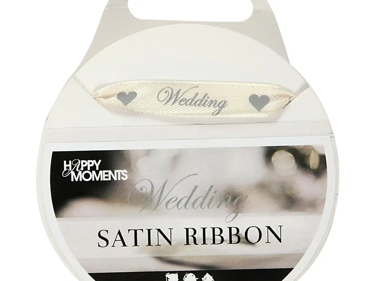 Billede 1 - Råhvid Satinbånd 10 mm x 8 m - Elegant Dekoration