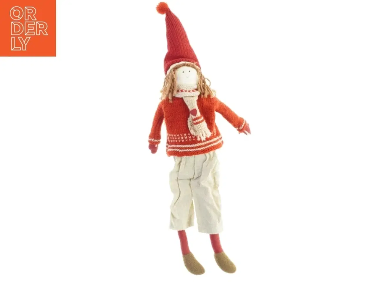 Billede 4 - Strikkede nisse dukke (str. Totallængde. 65 cm)