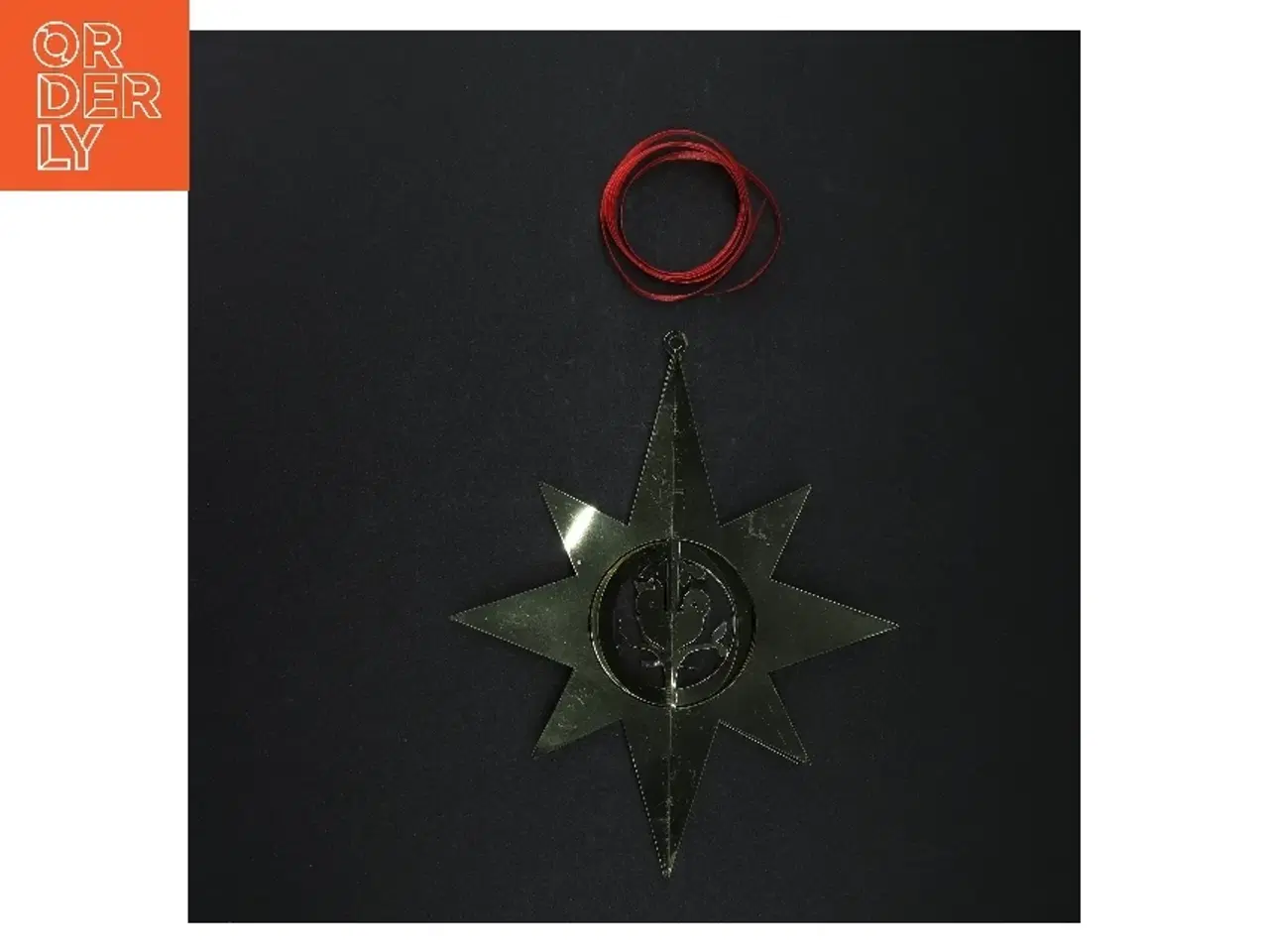 Billede 1 - Messing julestjerne ophæng (str. 20 x 17 cm)