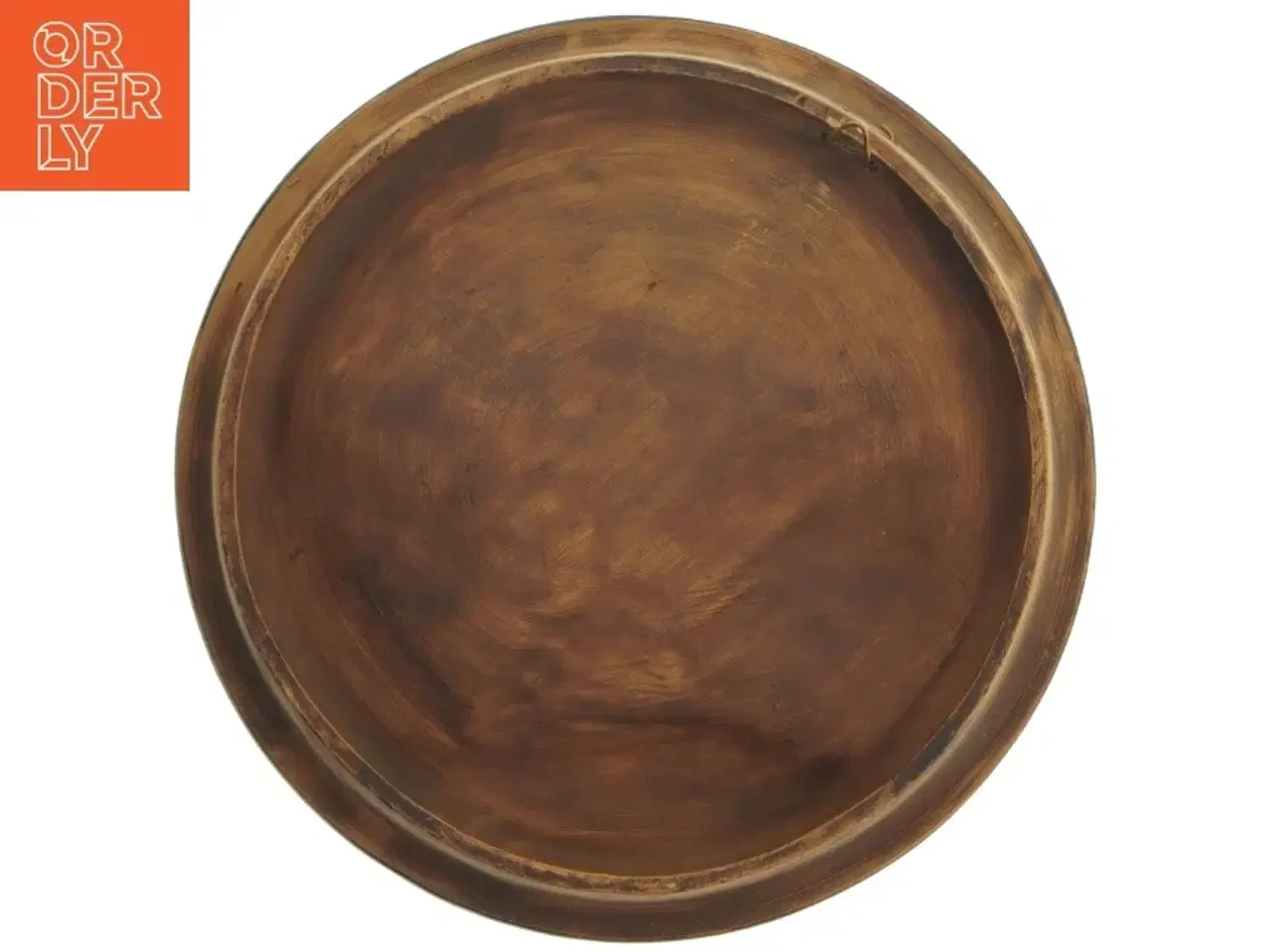 Billede 4 - Platte i tarrakotta med landskabsmotiv (str. 27 cm)
