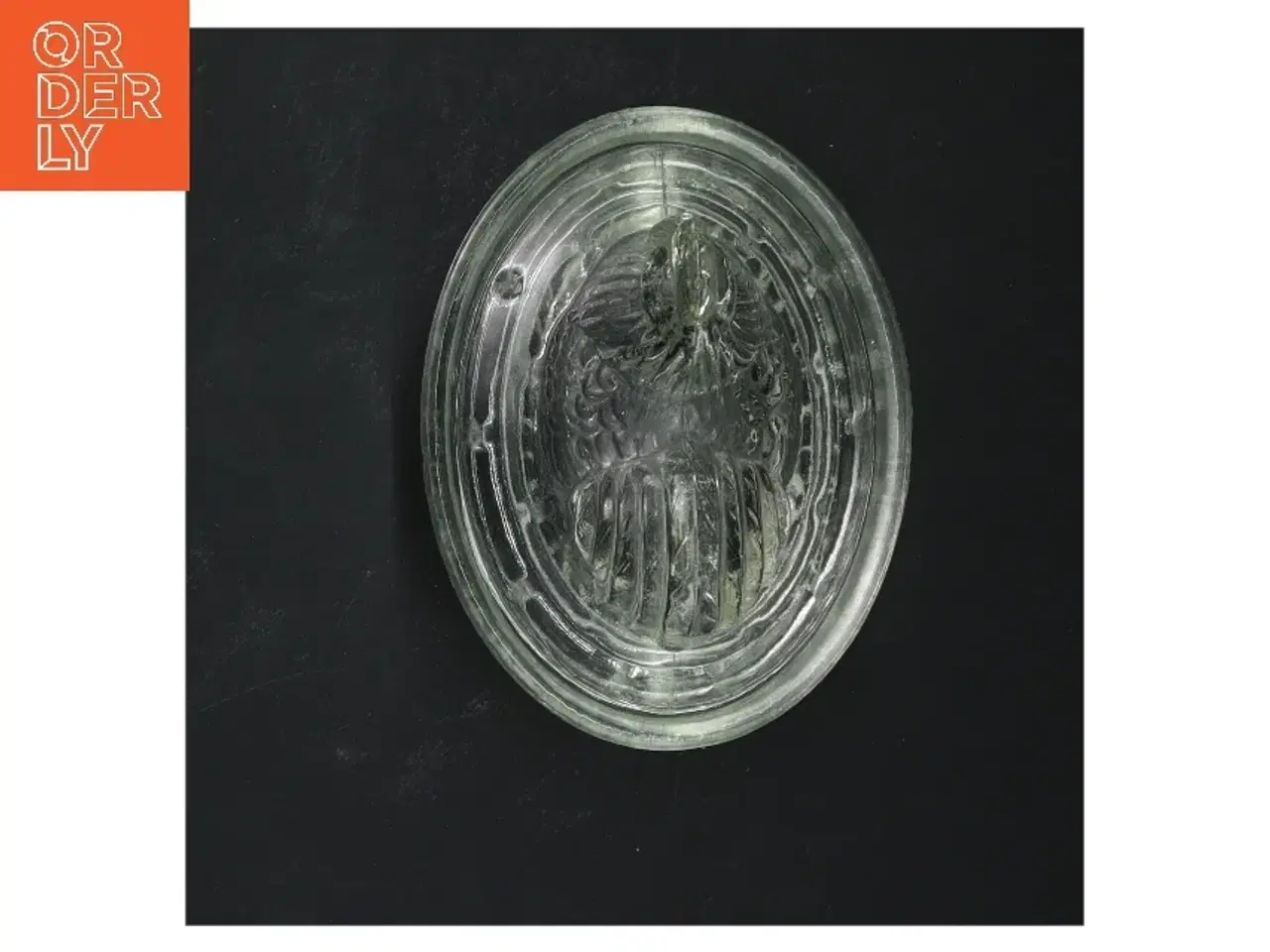 Billede 3 - Glasbeholder med låget figur af en høne (str. 13 cm)