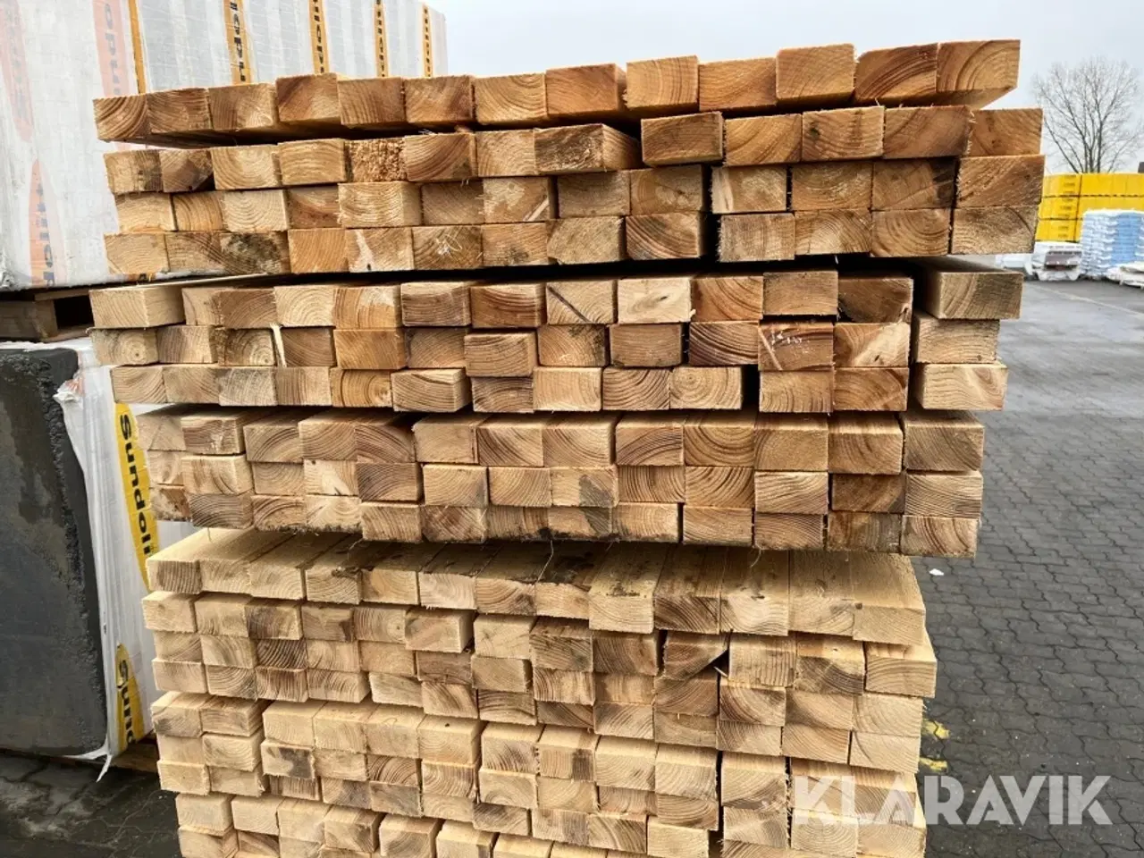 Billede 3 - Tømmer Lægter 45x75 RU 3 paller (390styk)