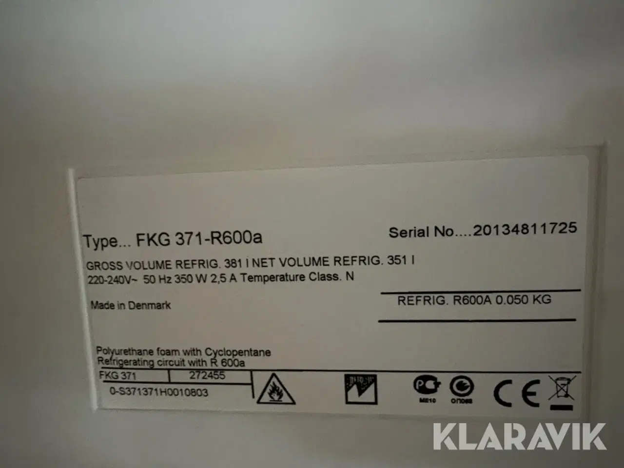 Billede 3 - Køleskabe Vibocold og Vestfrost FKG371 3 styk.