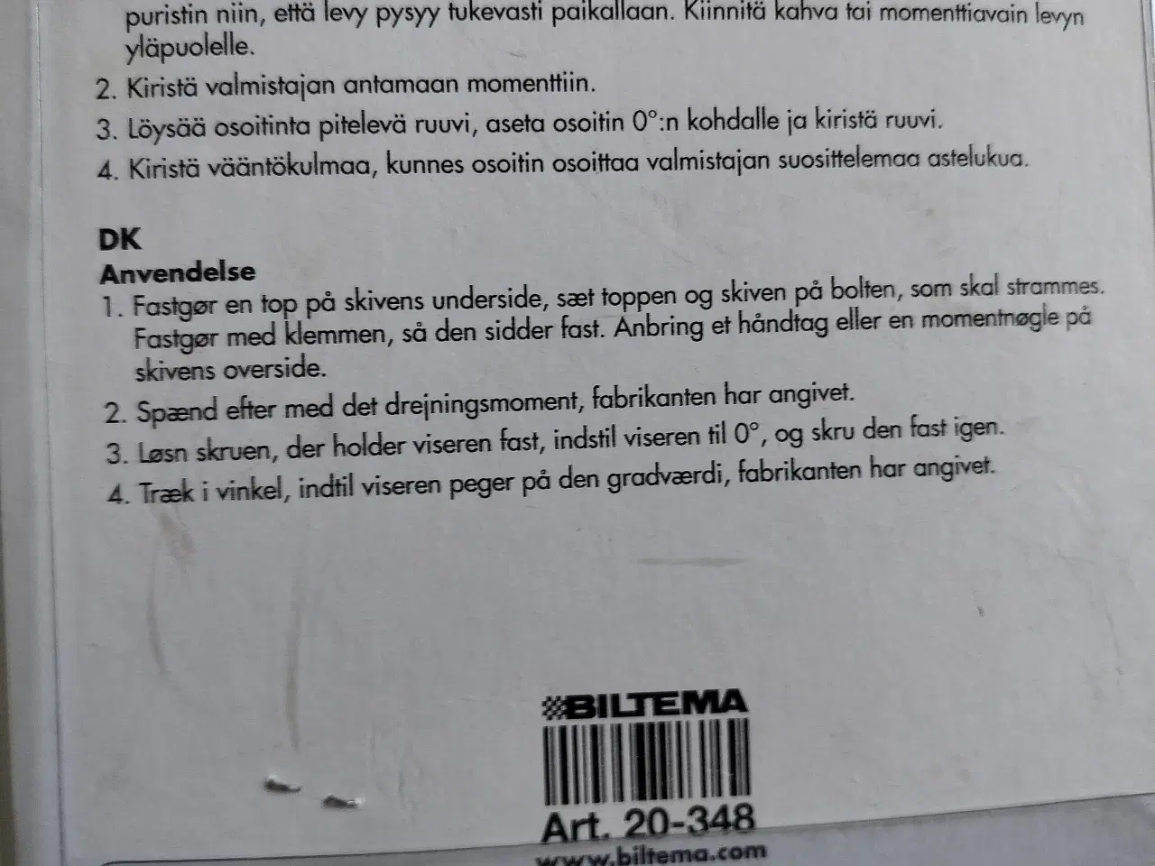 Billede 4 - Gradmåler som anvendes til bespænding af topstykke