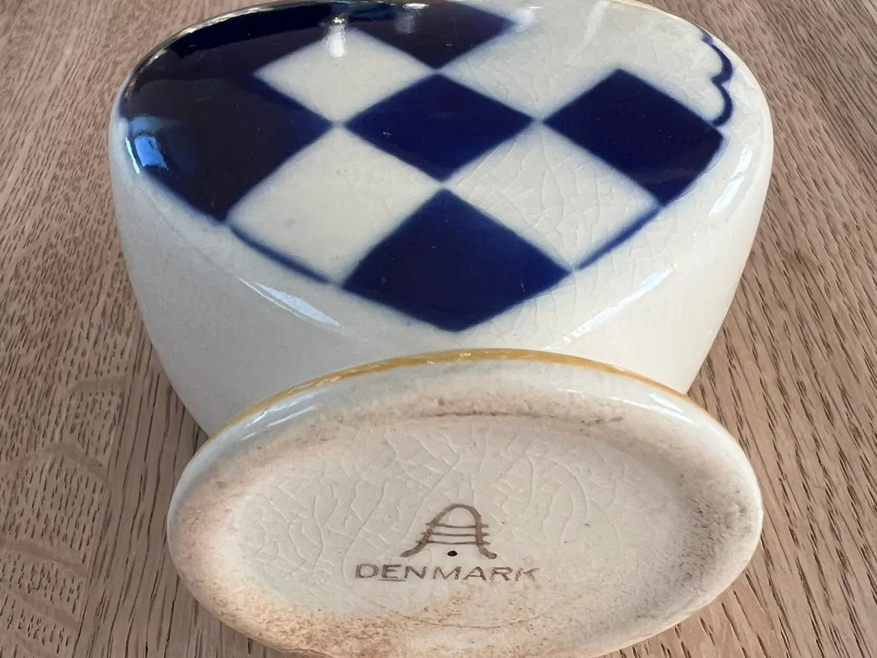 Billede 3 - Aluminia Hjerte Vase Blå