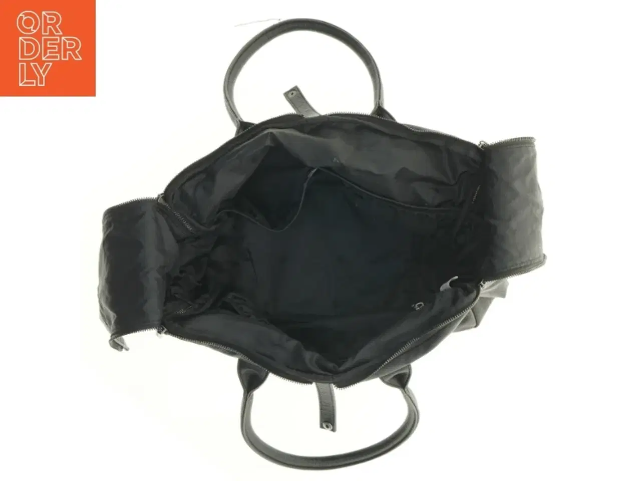 Billede 5 - Sort læderpusletaske (str. 47 x 24 x 18 cm)