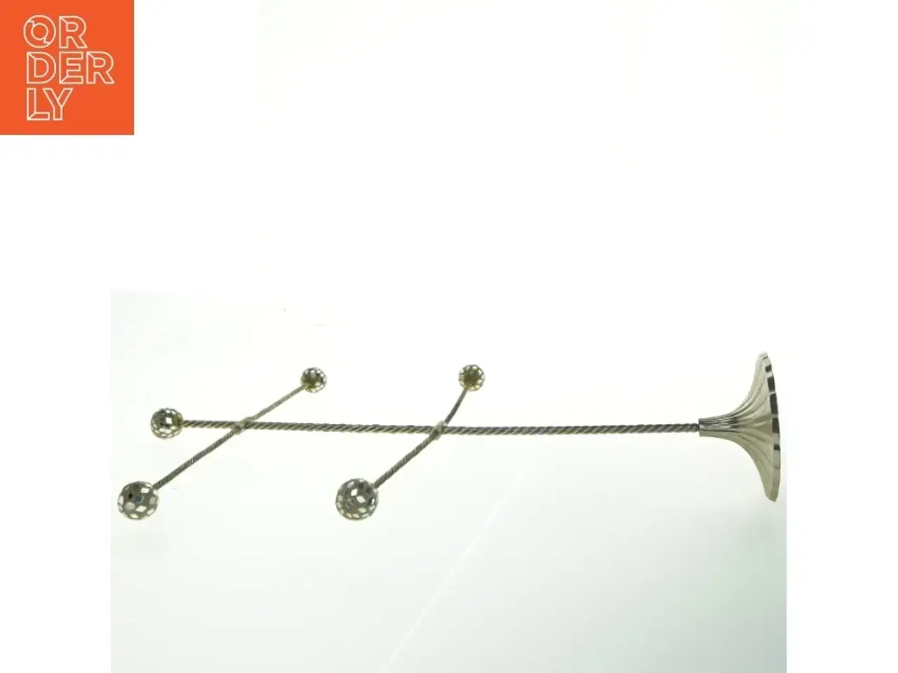 Billede 3 - Messinglysestage med glaskugler (str. 52x36x11,5 cm)