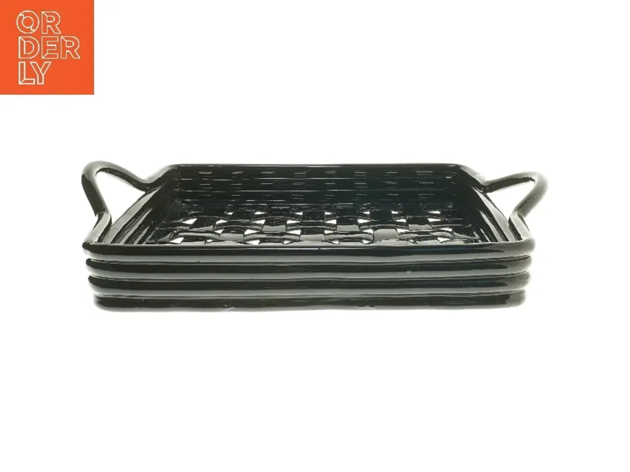 Billede 1 - Keramik Fletbakke med hanker (str. 30x38 cm)