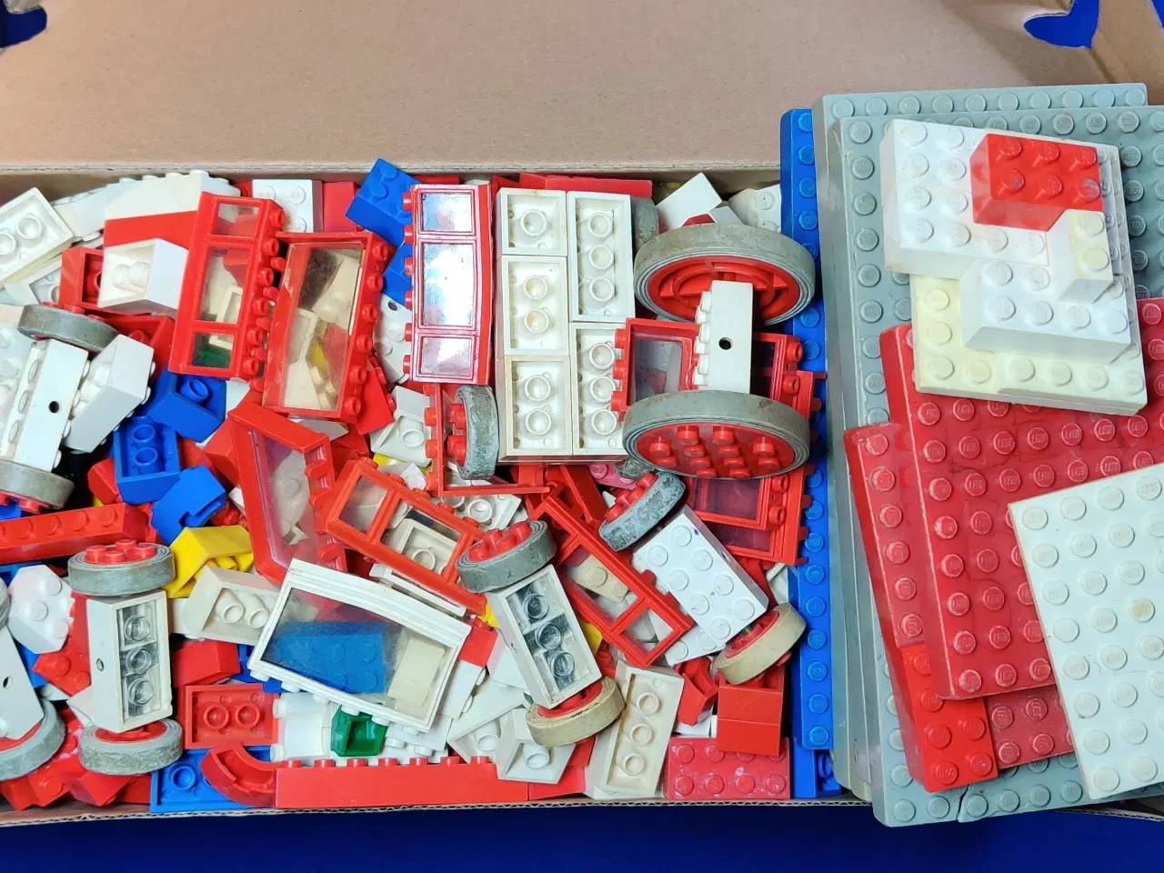 Billede 2 - LEGO klodser blandet parti i skotøjskasse Vintage