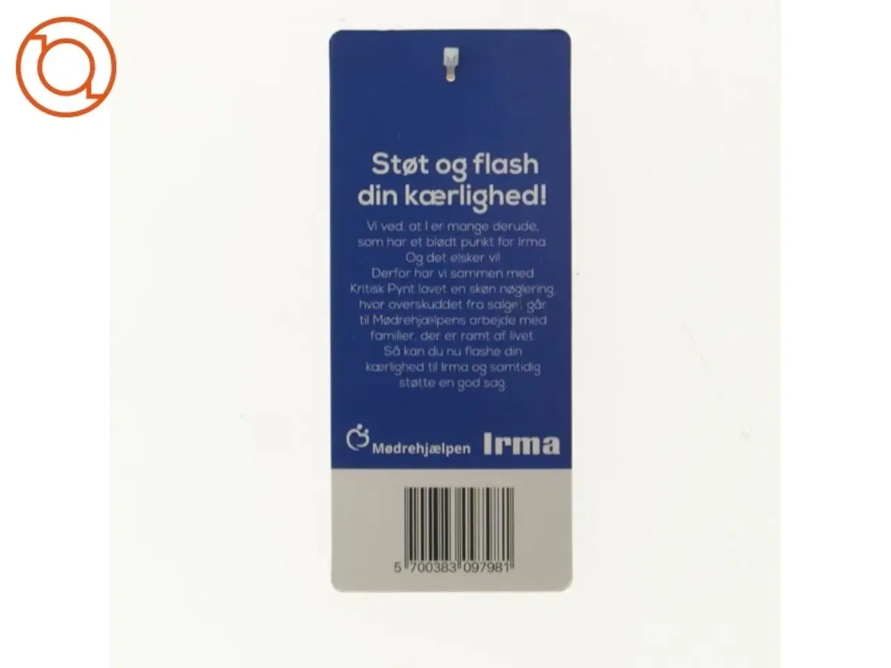 Billede 3 - NY Irma nøglering fra Irma og Kritisk Pynt (str. 14 x 6 cm)