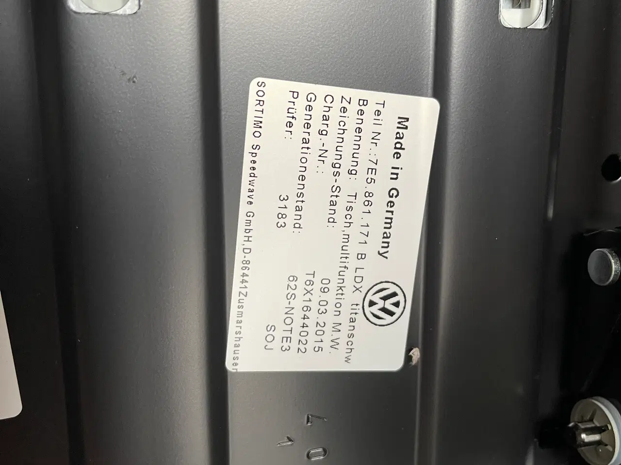 Billede 5 - VW T5 / T6 Multifunktionsbord / bord