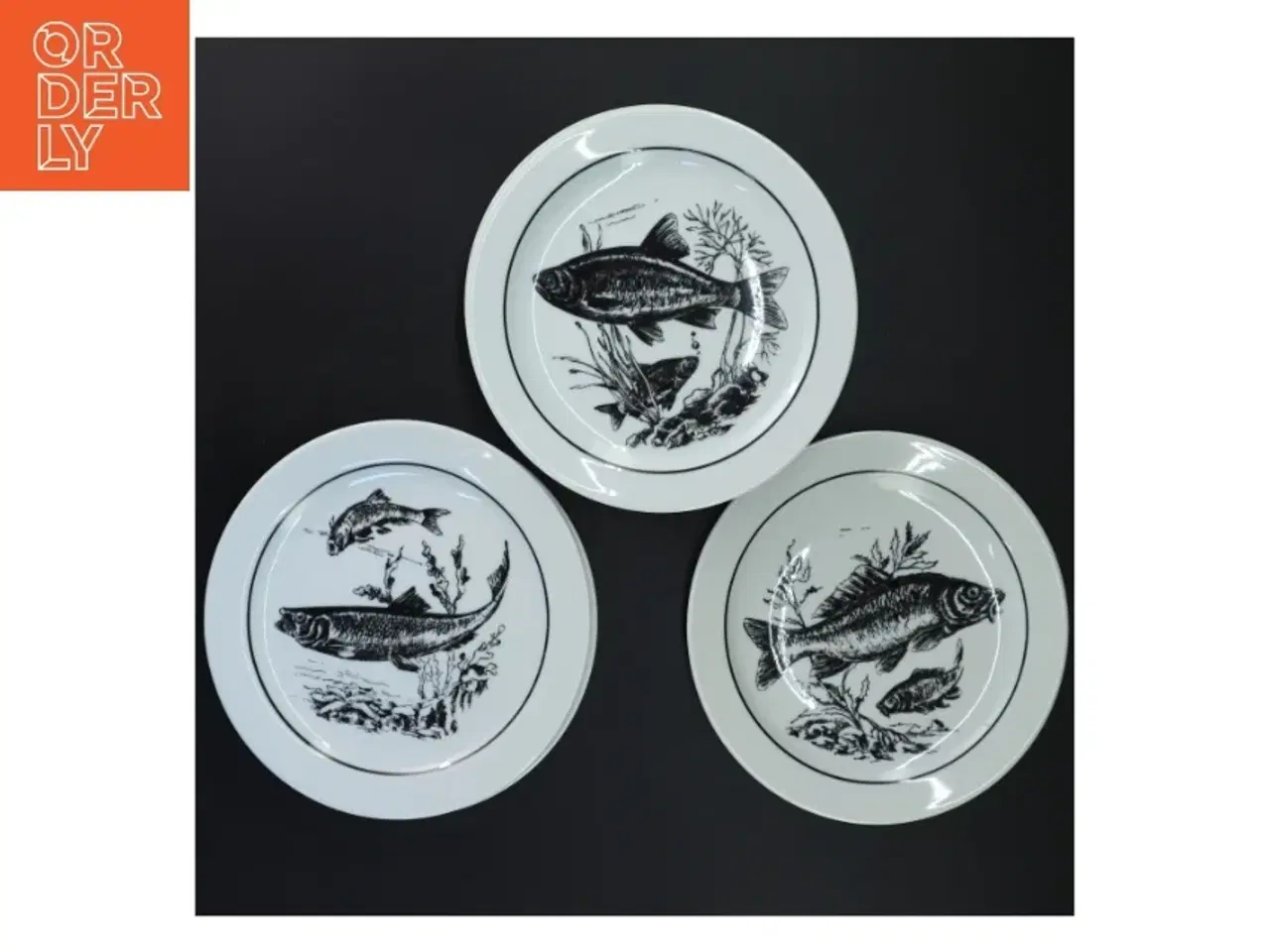 Billede 2 - Fisketallerkener fra Inglasur - 6 stk.(str. Ø 19 cm) (str. Ø 19 cm).