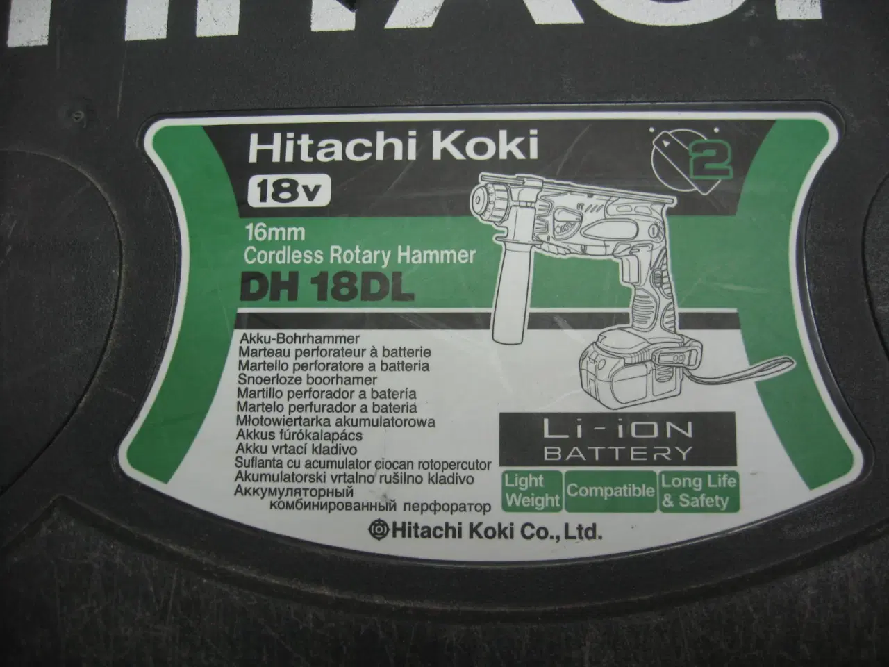 Billede 1 - Hitachi SDS borehammer DH18DL til 18V Bat.