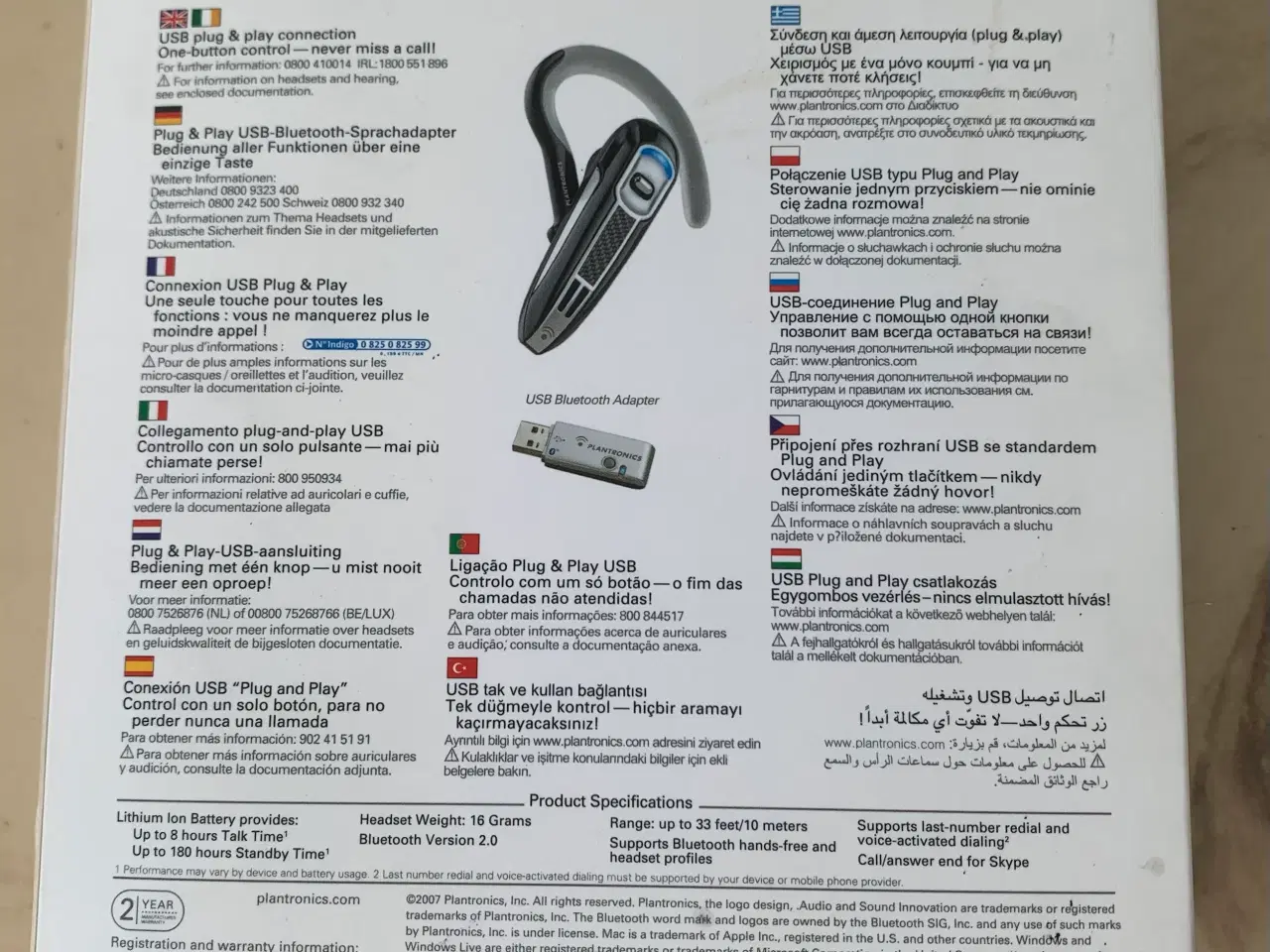 Billede 4 - Plantronics bluetooth headset - nyt