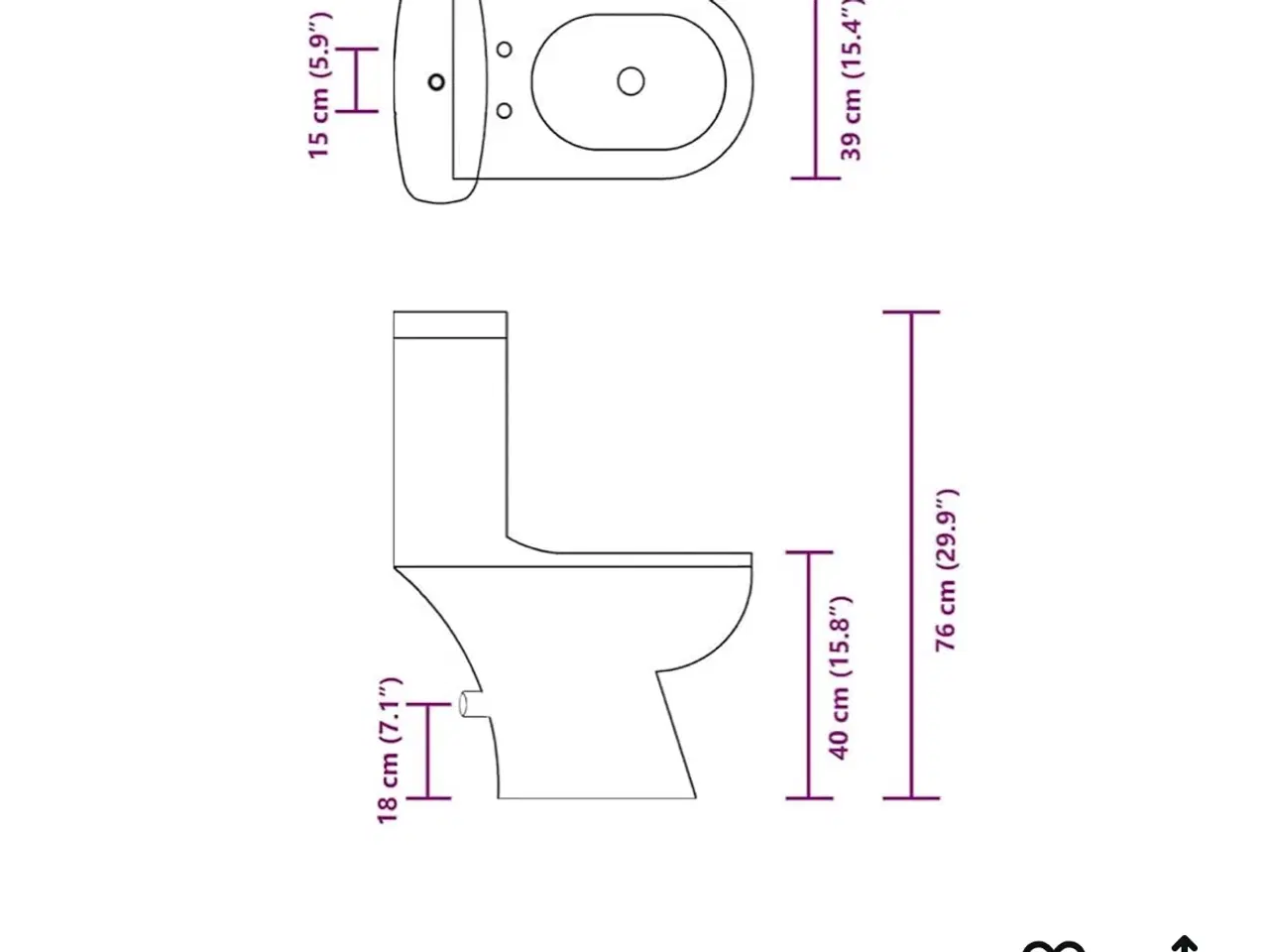 Billede 6 - Nyt toilet i sort