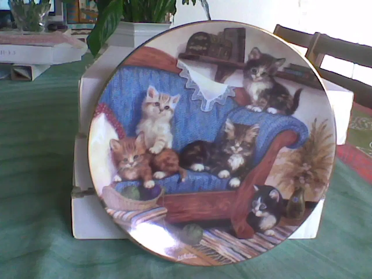 Billede 4 - 4 porcelænsplatter med killinger