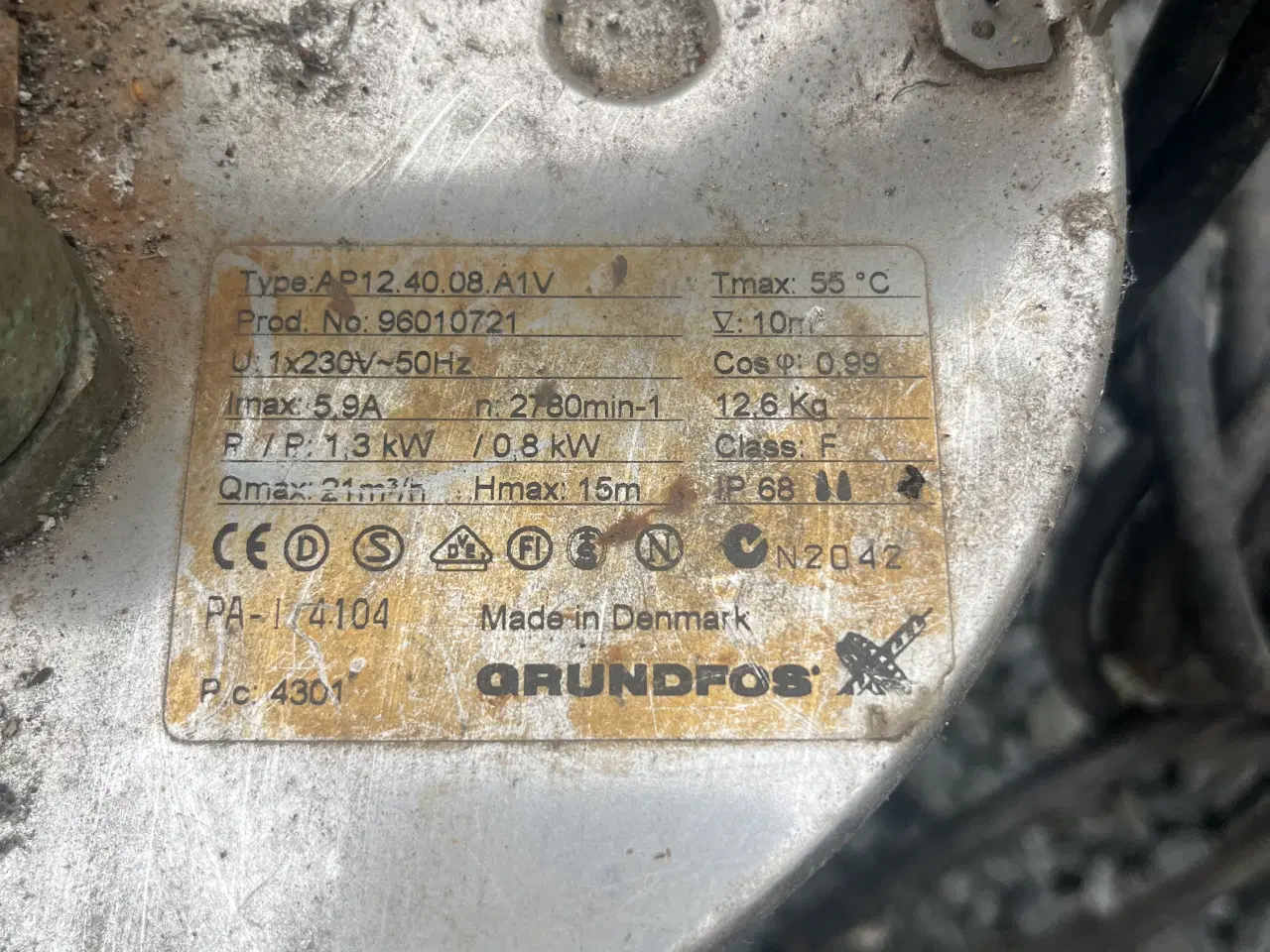 Billede 2 - Drænpumpe Grundfos AP 12.40.08 A1