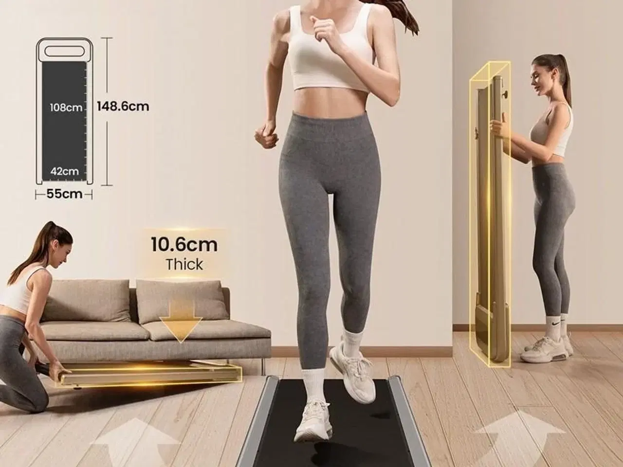 Billede 11 - Løbebånd UREVO Strol U1 walkingpad – elektrisk, 6 km/t