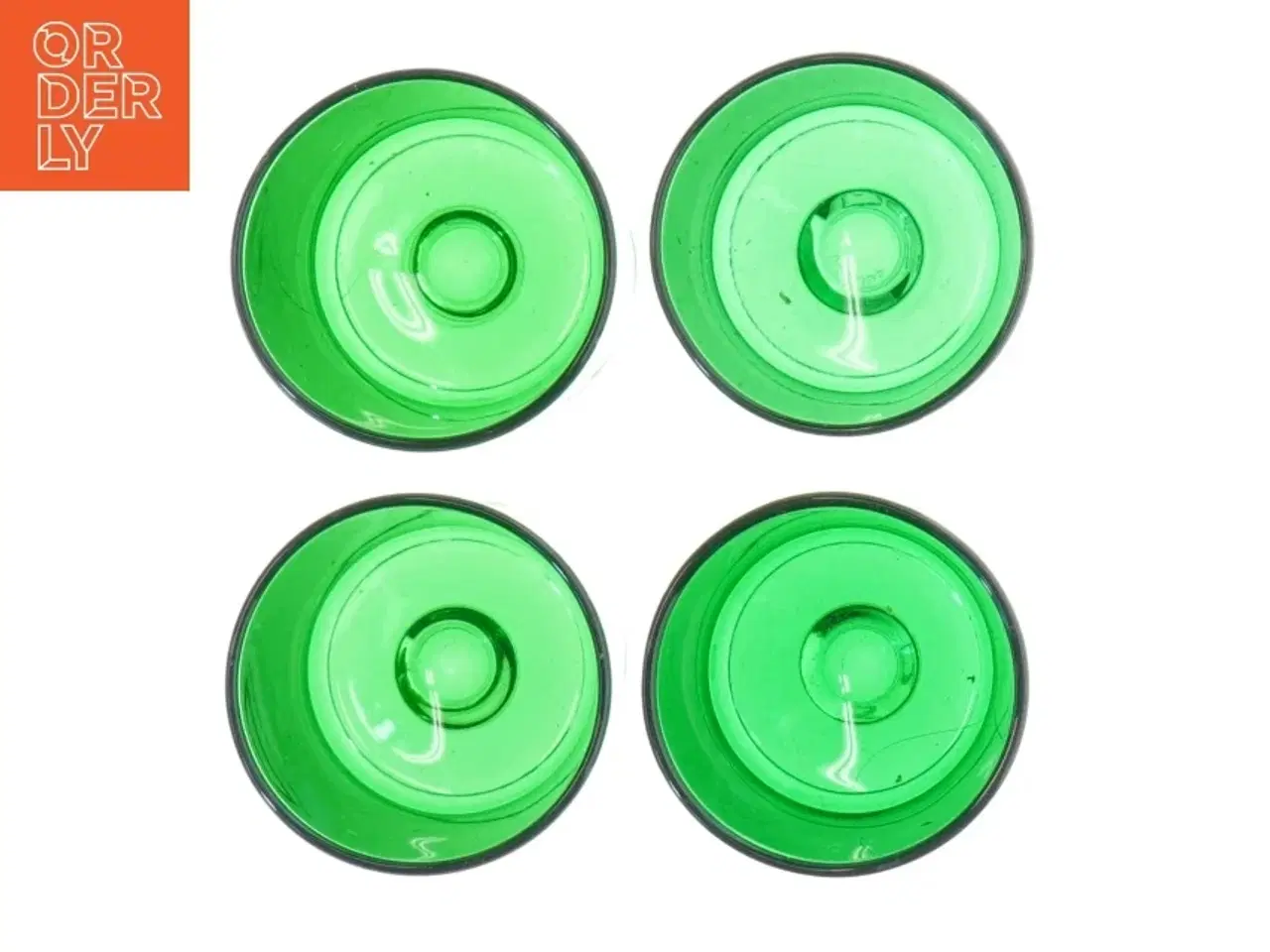 Billede 3 - Grønne glas på fod (str. H 9,5 cm, ø 5 cm)