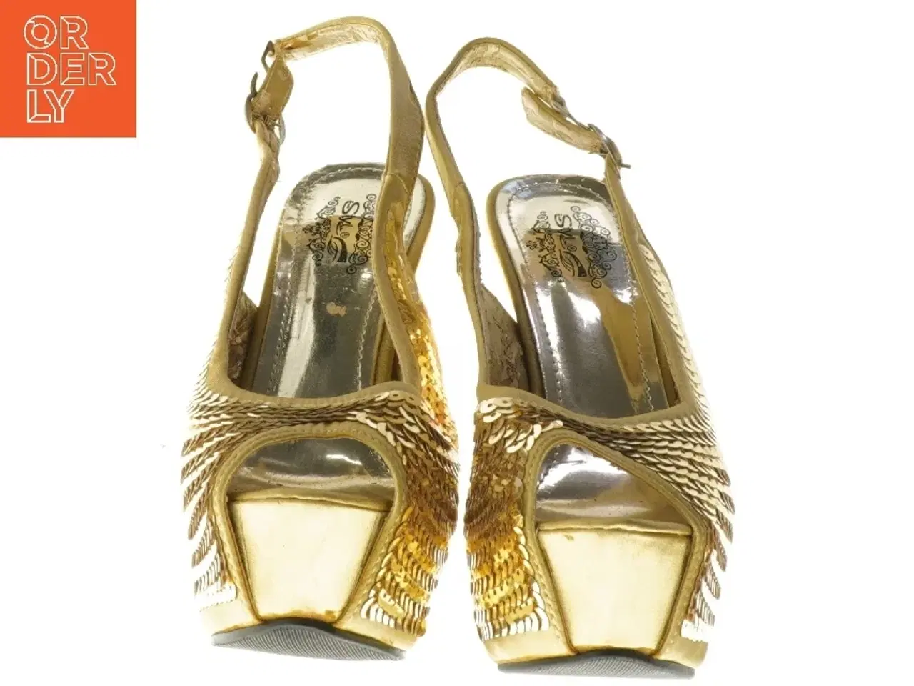 Billede 4 - Guld stiletter i størrelse 37 (str. 37 )